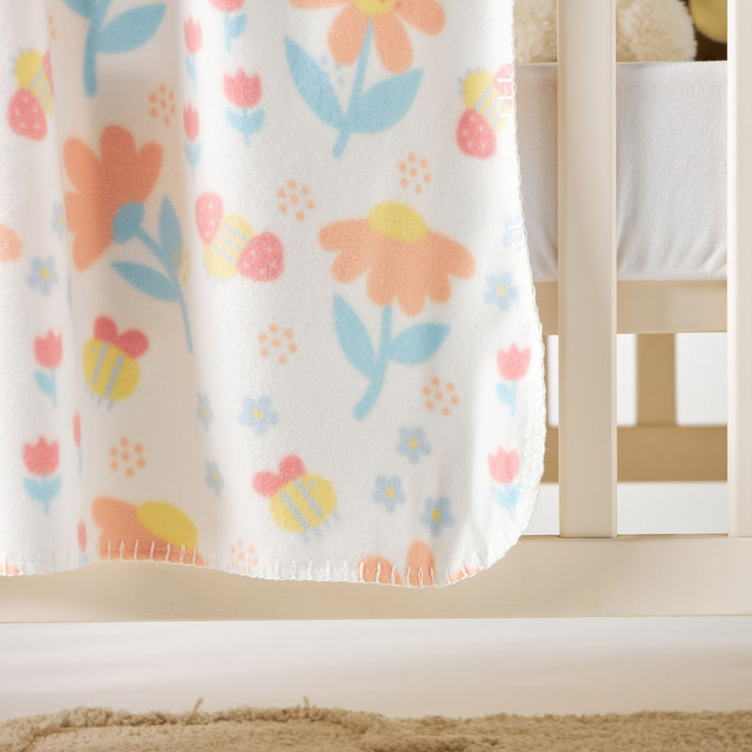 Juniors All-Over Floral Print Fleece Baby Blanket-Blankets and Throws-image-2