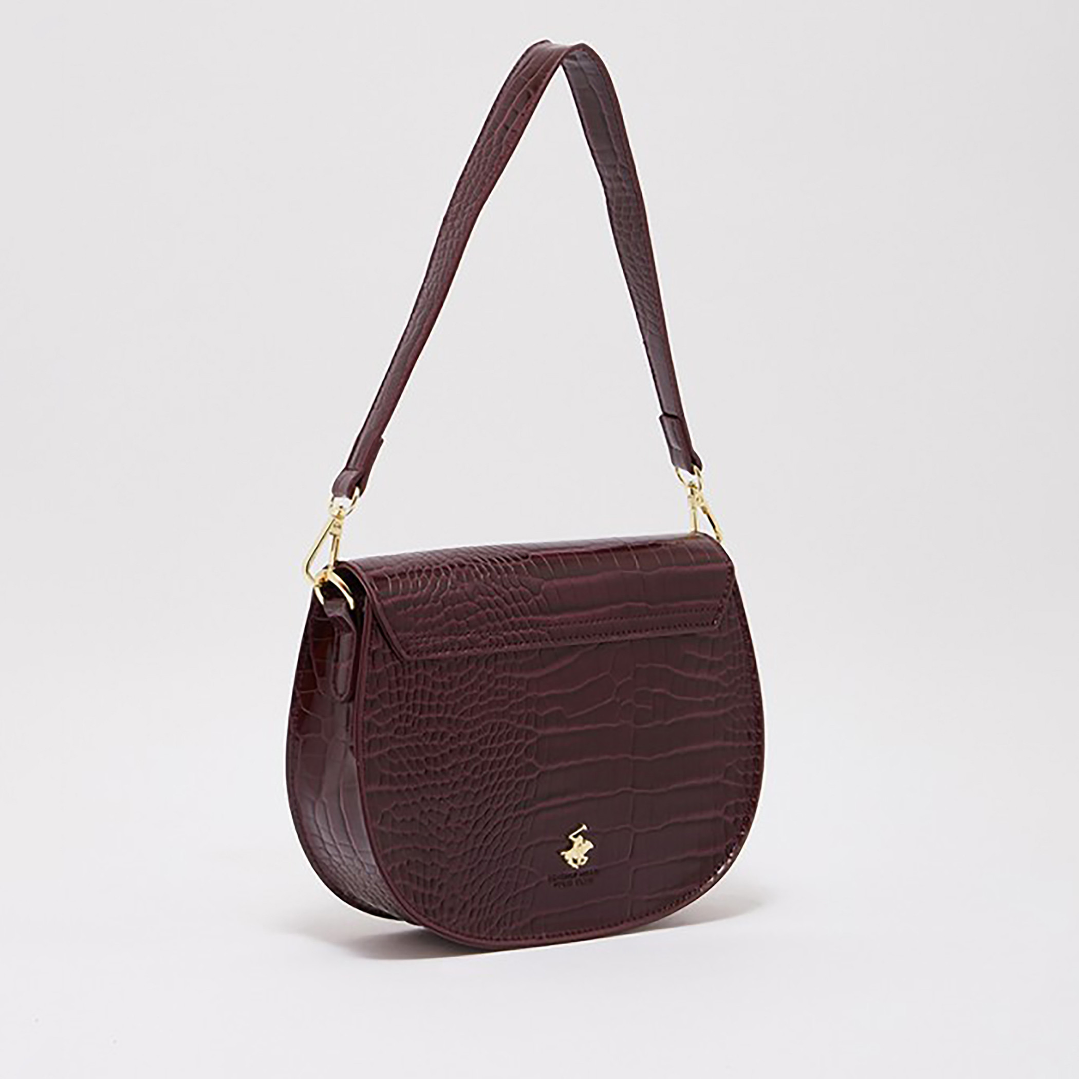 Beverly Hills Polo Club Women Green Textured Shoulder Bag with Detachable Strap-women-bagsandwallets-handbags-image-2