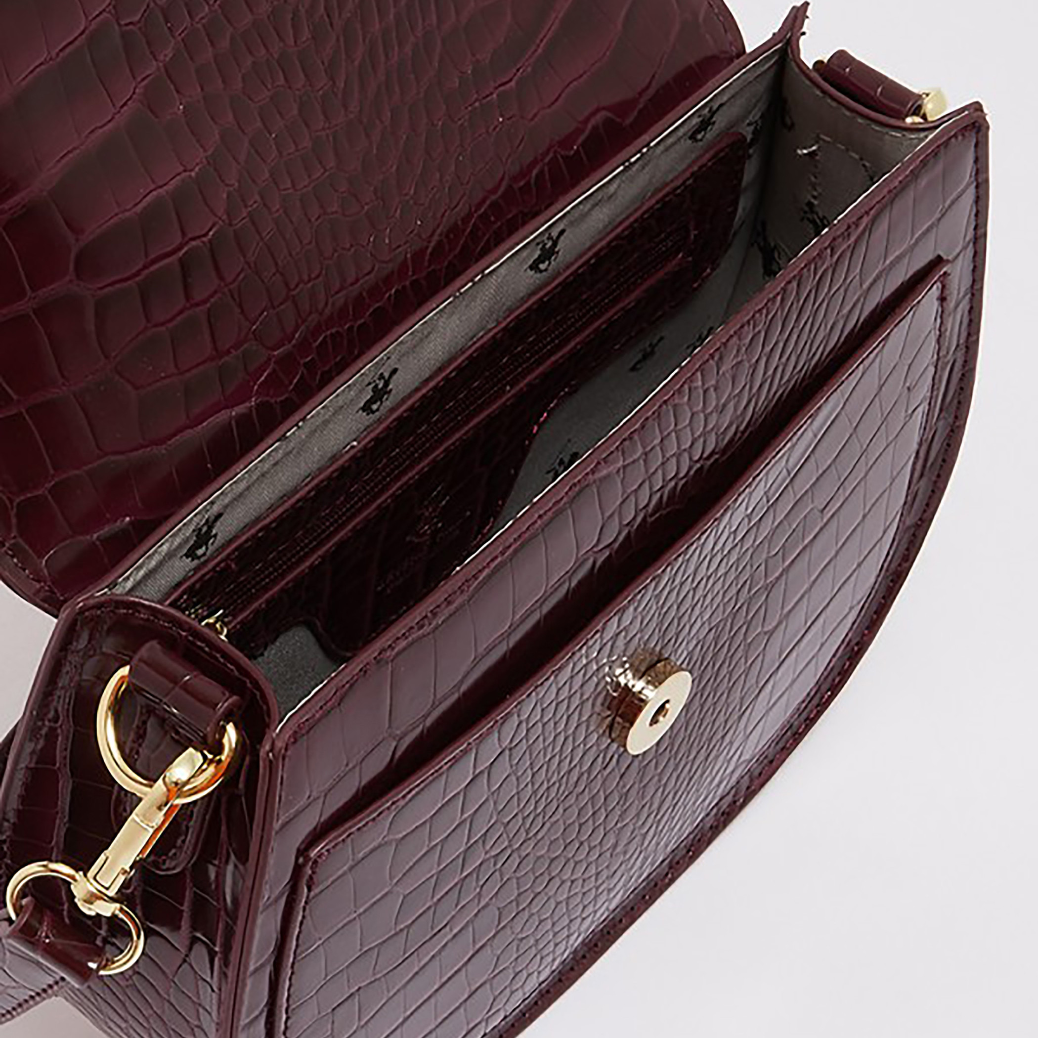 Beverly Hills Polo Club Women Green Textured Shoulder Bag with Detachable Strap-women-bagsandwallets-handbags-image-4