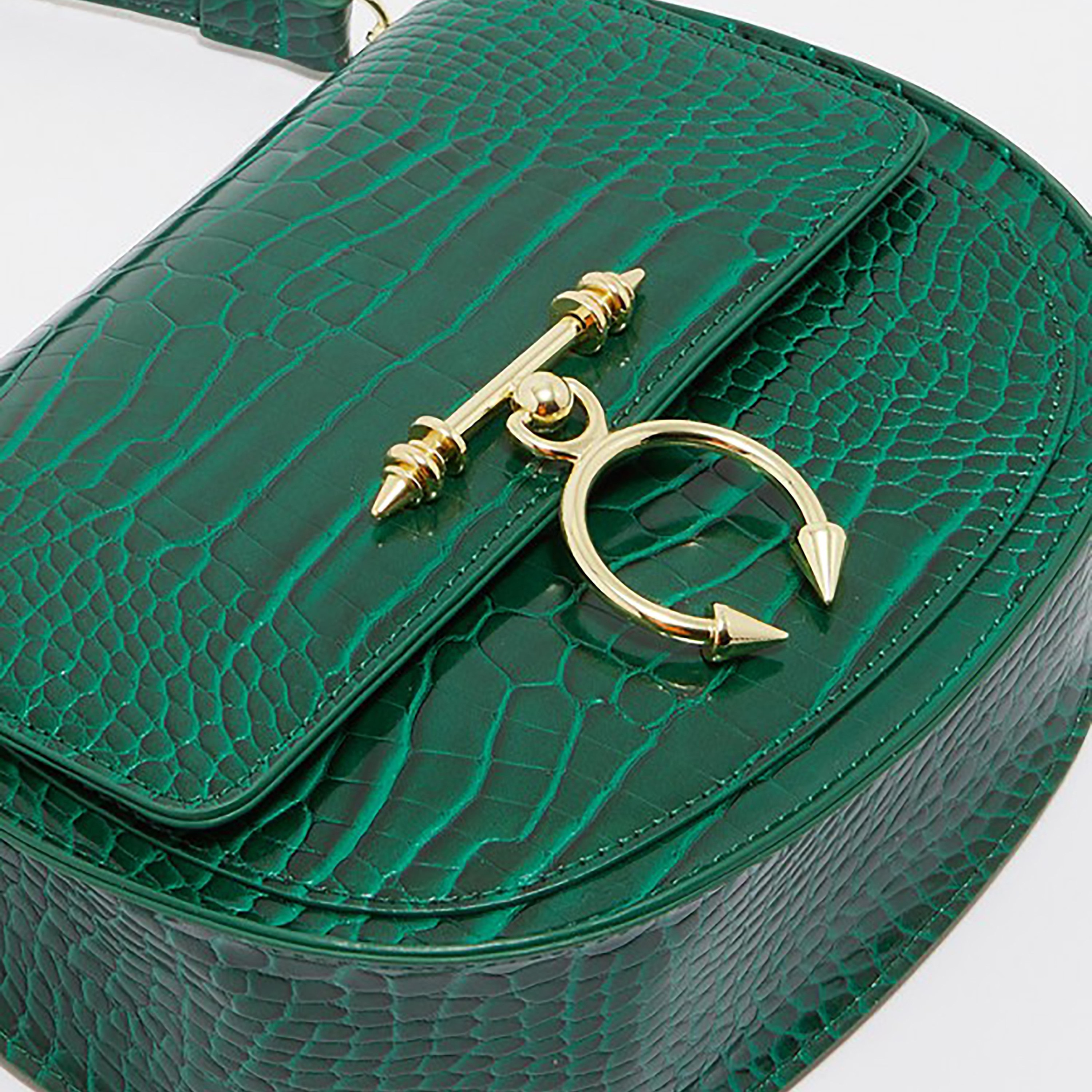 Beverly Hills Polo Club Women Green Textured Shoulder Bag with Detachable Strap-women-bagsandwallets-handbags-image-7