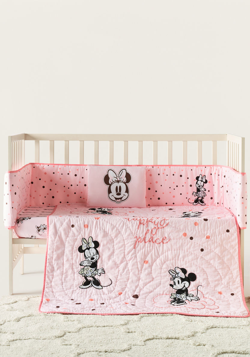 Disney Minnie Mouse Print 4-Piece Bedding Set-Baby Bedding-image-0