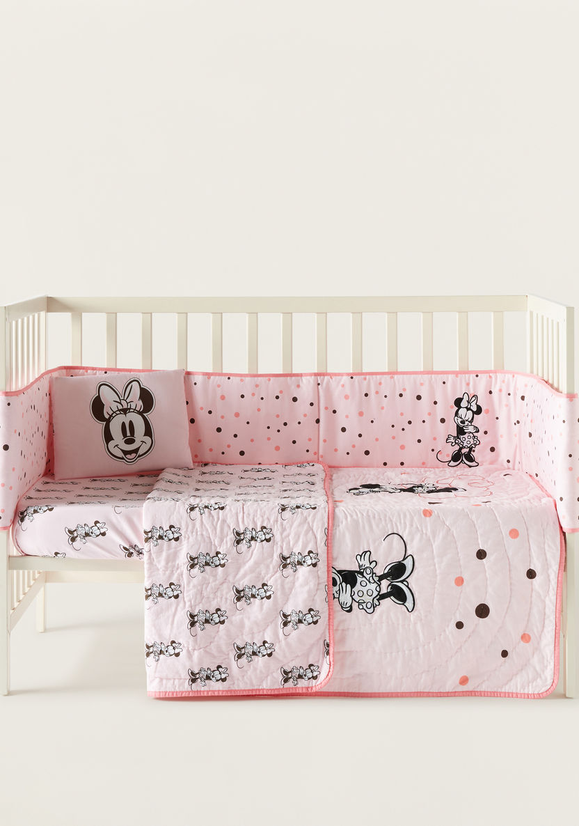 Disney Minnie Mouse Print 4-Piece Bedding Set-Baby Bedding-image-1