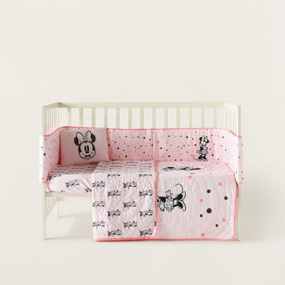 Disney Minnie Mouse Print 4-Piece Bedding Set-Baby Bedding-image-1