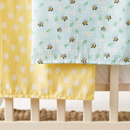 Juniors 2-Piece Printed Swaddle Blanket Set - 100x100 cms-Blankets and Throws-image-2