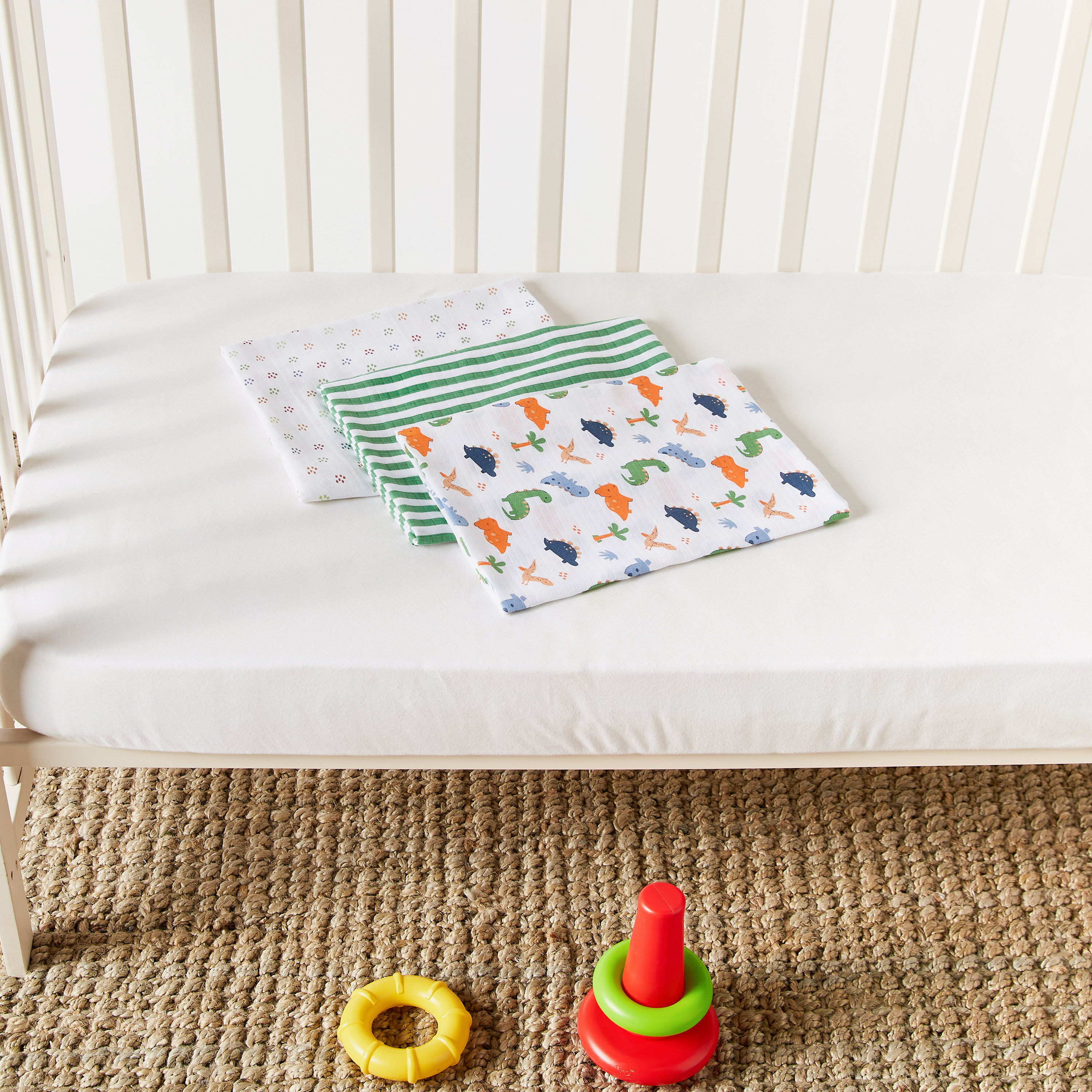 Juniors 3-Piece Swaddle Blanket Set - 100x100 cms-baby-nursery-blanketsandswaddles-blanketsandquilts-image-4