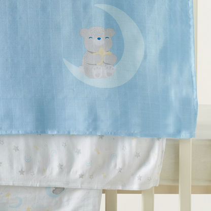 Giggles 3-Piece Printed Muslin Swaddle Blanket Set - 120x120 cm-Swaddles and Sleeping Bags-image-1