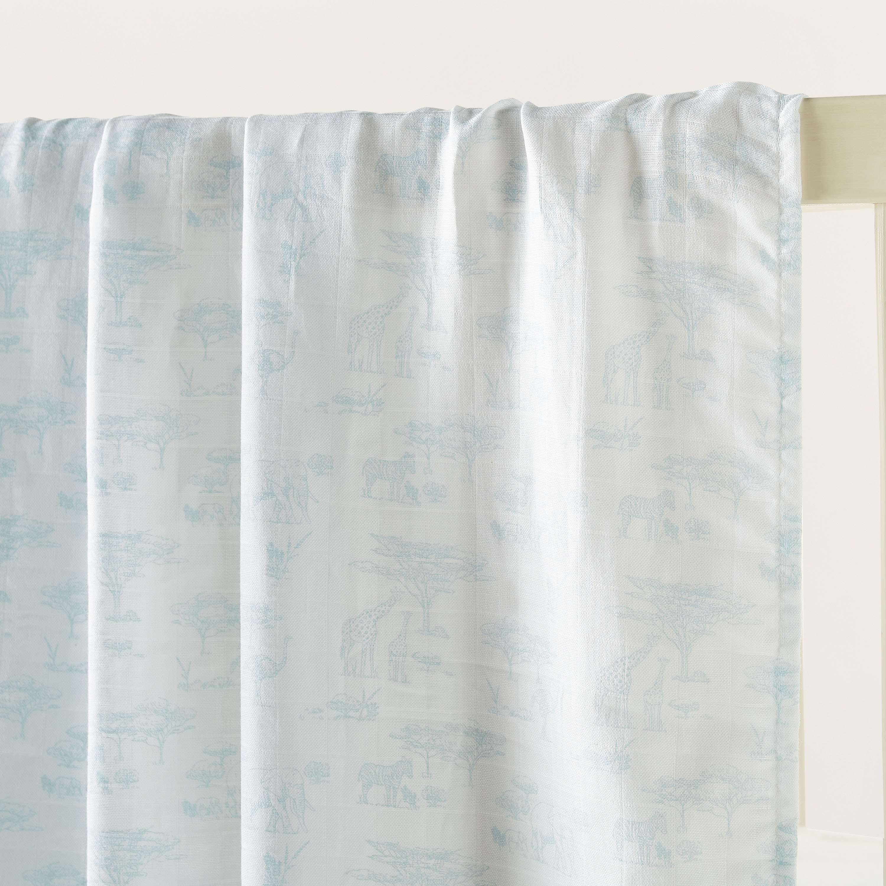 Giggles Safari Print Bamboo Muslin Swaddle Blanket - 120x120 cms-baby-nursery-blanketsandswaddles-swaddlesandsleepingbags-image-2