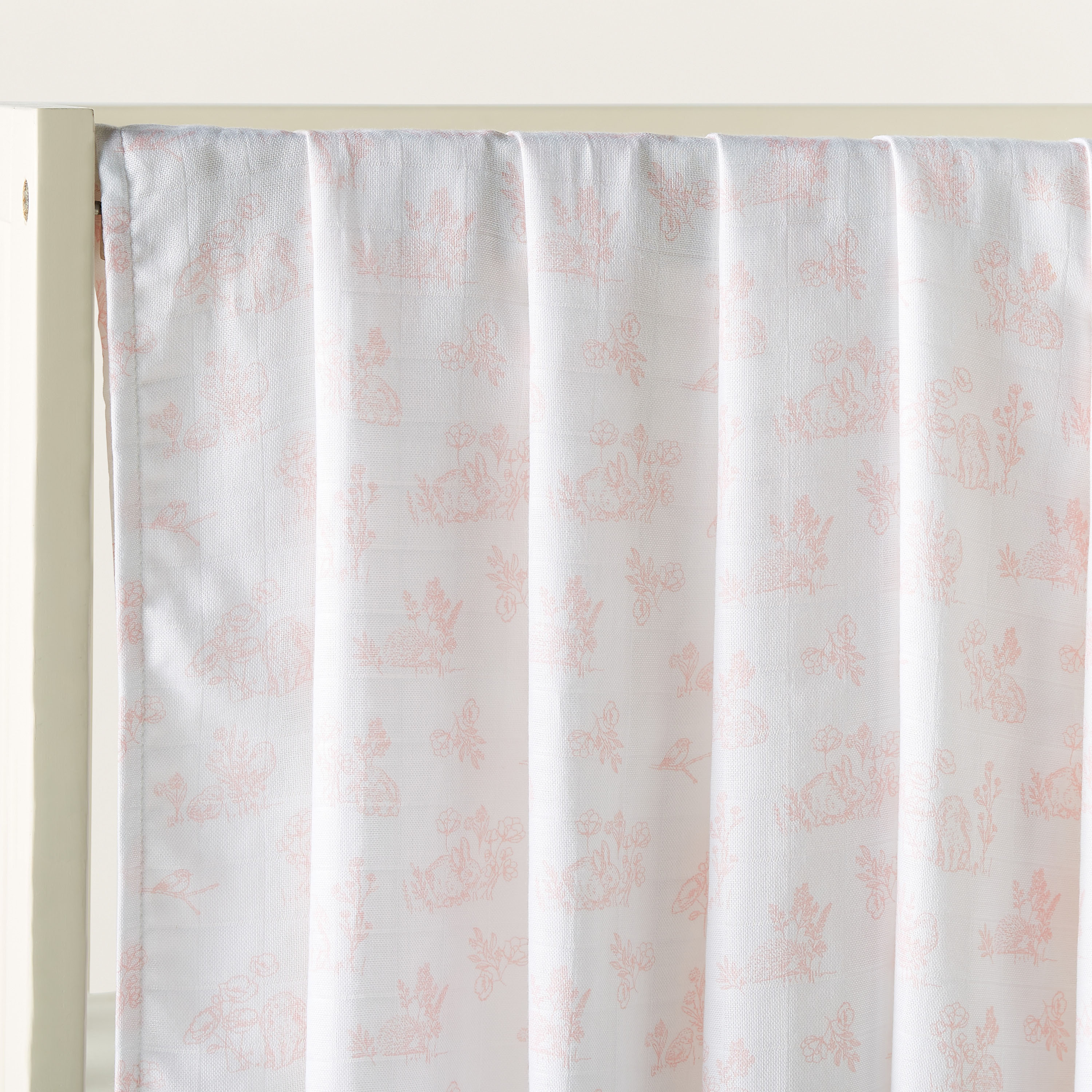 Giggles Bunny Print Bamboo Muslin Swaddle Blanket - 120x120 cms-baby-nursery-blanketsandswaddles-swaddlesandsleepingbags-image-2