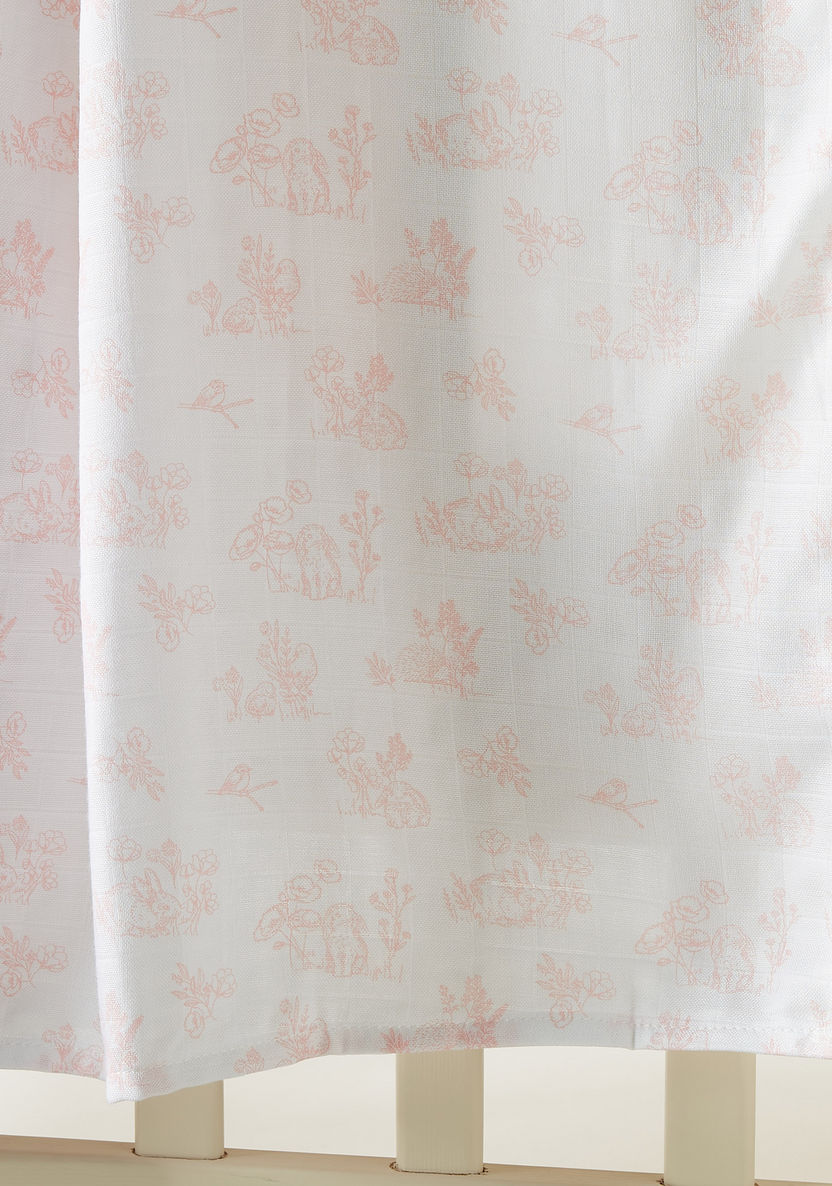 Giggles Bunny Print Bamboo Muslin Swaddle Blanket - 120x120 cms-Swaddles and Sleeping Bags-image-2