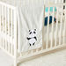 Juniors Waffle Textured Raschel Blanket with Panda Detail - 80x110 cm-Blankets and Throws-thumbnailMobile-1