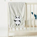 Juniors Waffle Textured Raschel Blanket with Panda Detail - 80x110 cm-Blankets and Throws-thumbnailMobile-2