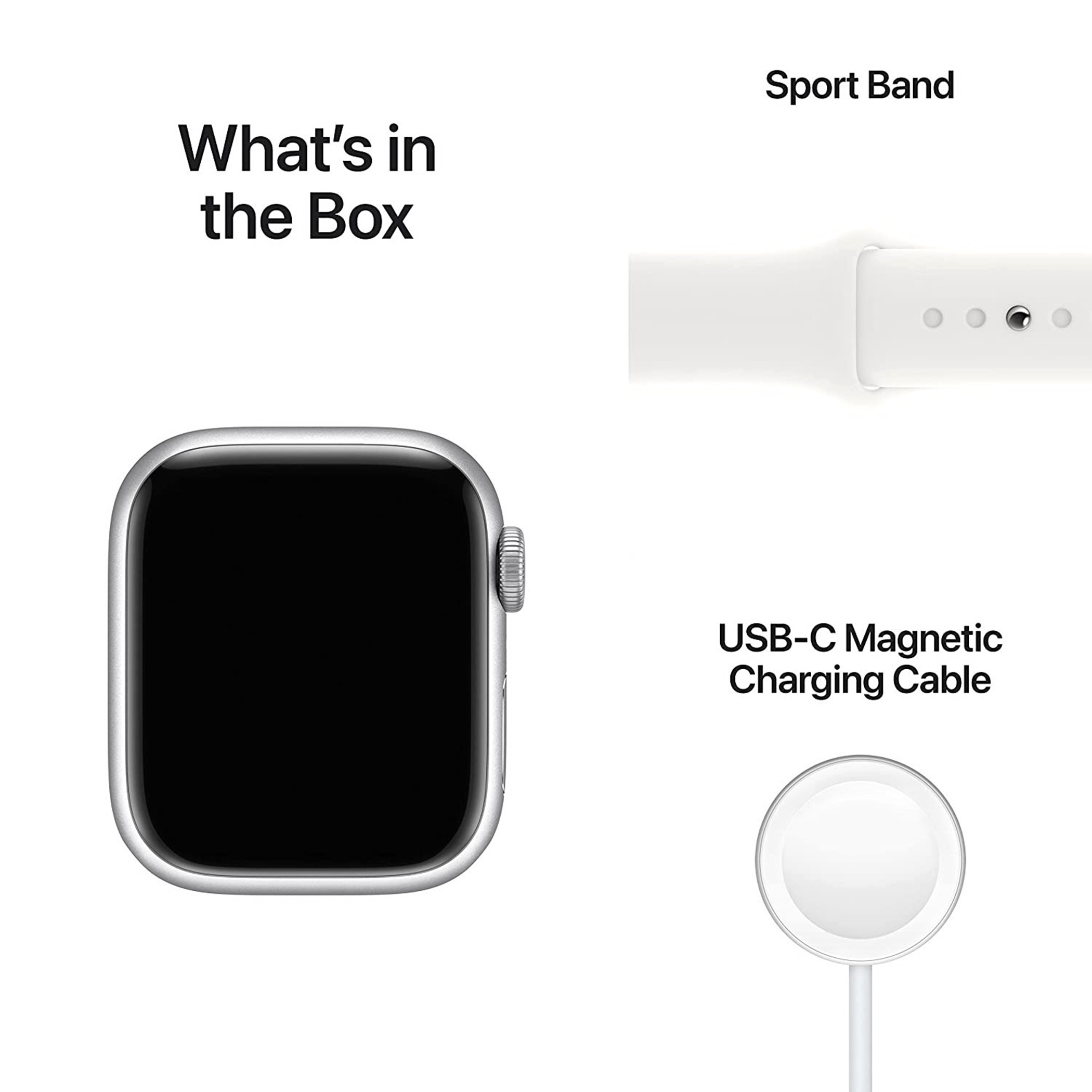 Apple Watch Series 8 GPS 45 mm Silver Aluminium Case with White Sport Band-electronics-smartwatches-image-6
