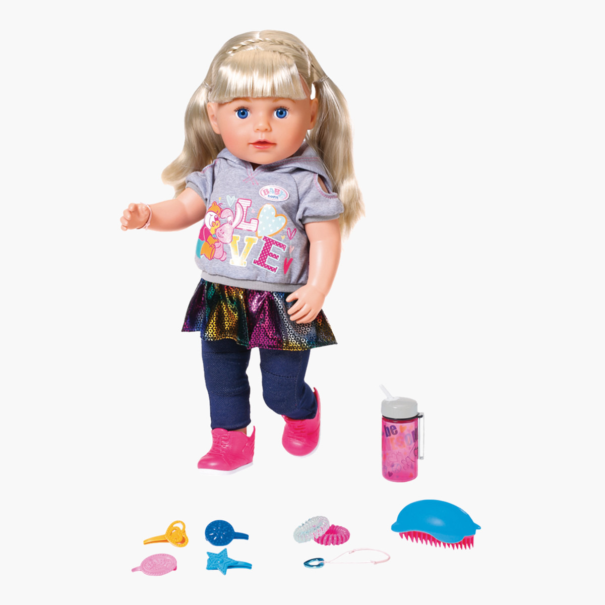 دمية سوفت تاتش سيستر بلوند من بيبي بورن- 43 سم-toys-dollsandplaysets-dolls-image-8