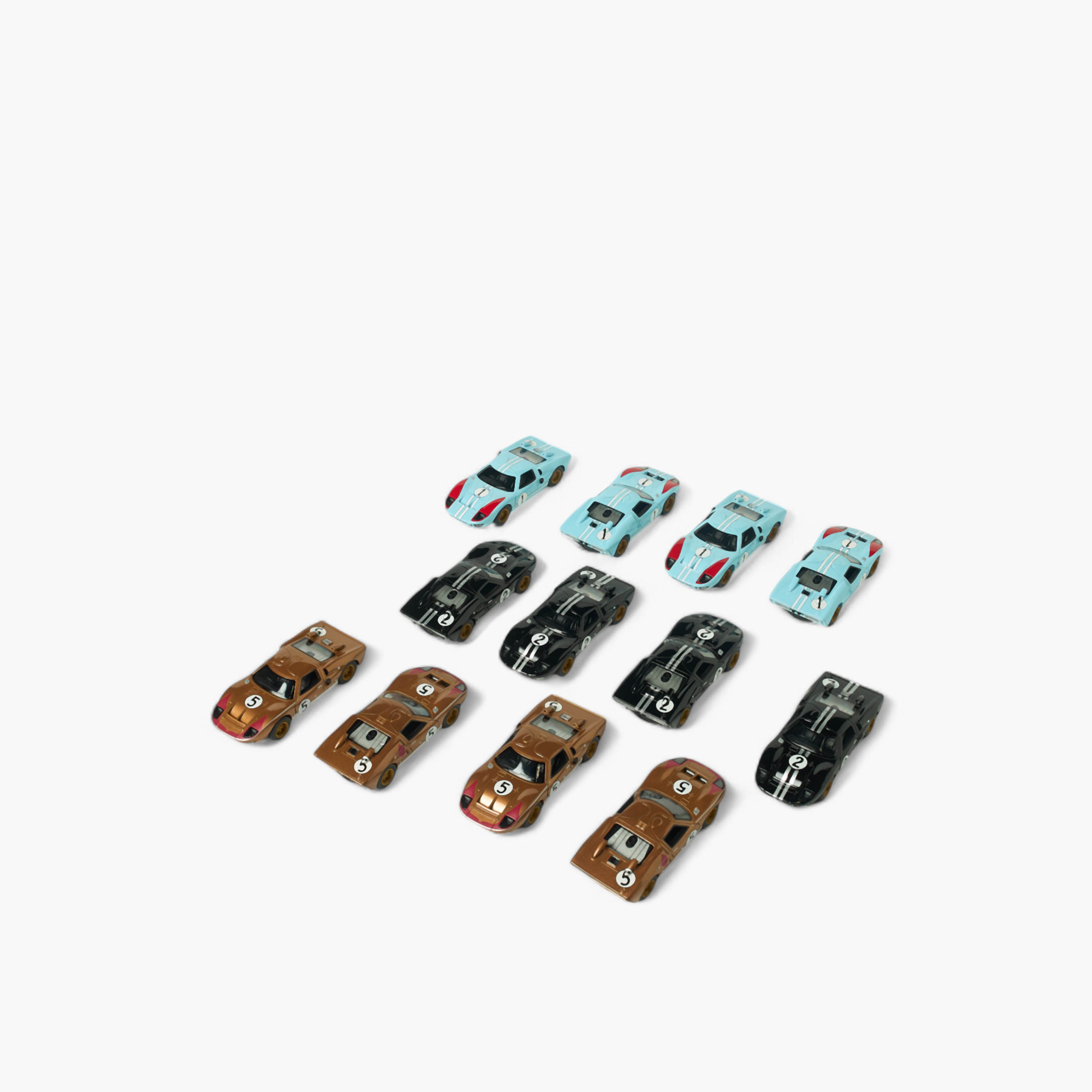 لعبة سيارة مصبوبة فورد 1966 جي تي 40 إم كيه إي من كينسمارت - طقم من 12 قطعة-toys-playvehicles-cars-image-1