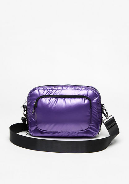 Missy Solid Crossbody Bag with Detachable Strap and Zip Closure-Women%27s Handbags-image-0