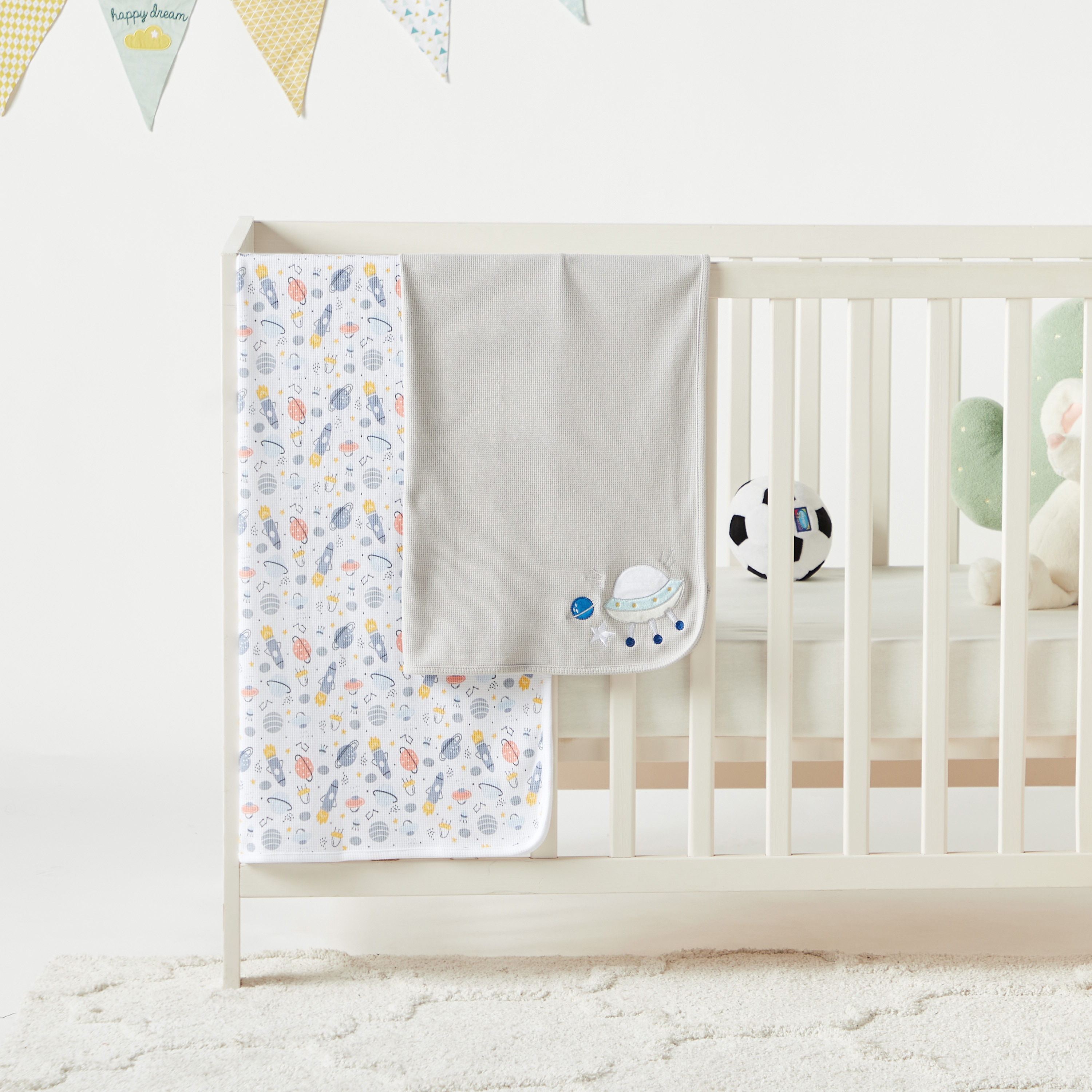 Juniors 2-Piece Waffle Receiving Blanket Set - 76x102 cm-baby-nursery-blanketsandswaddles-receivingblankets-image-1