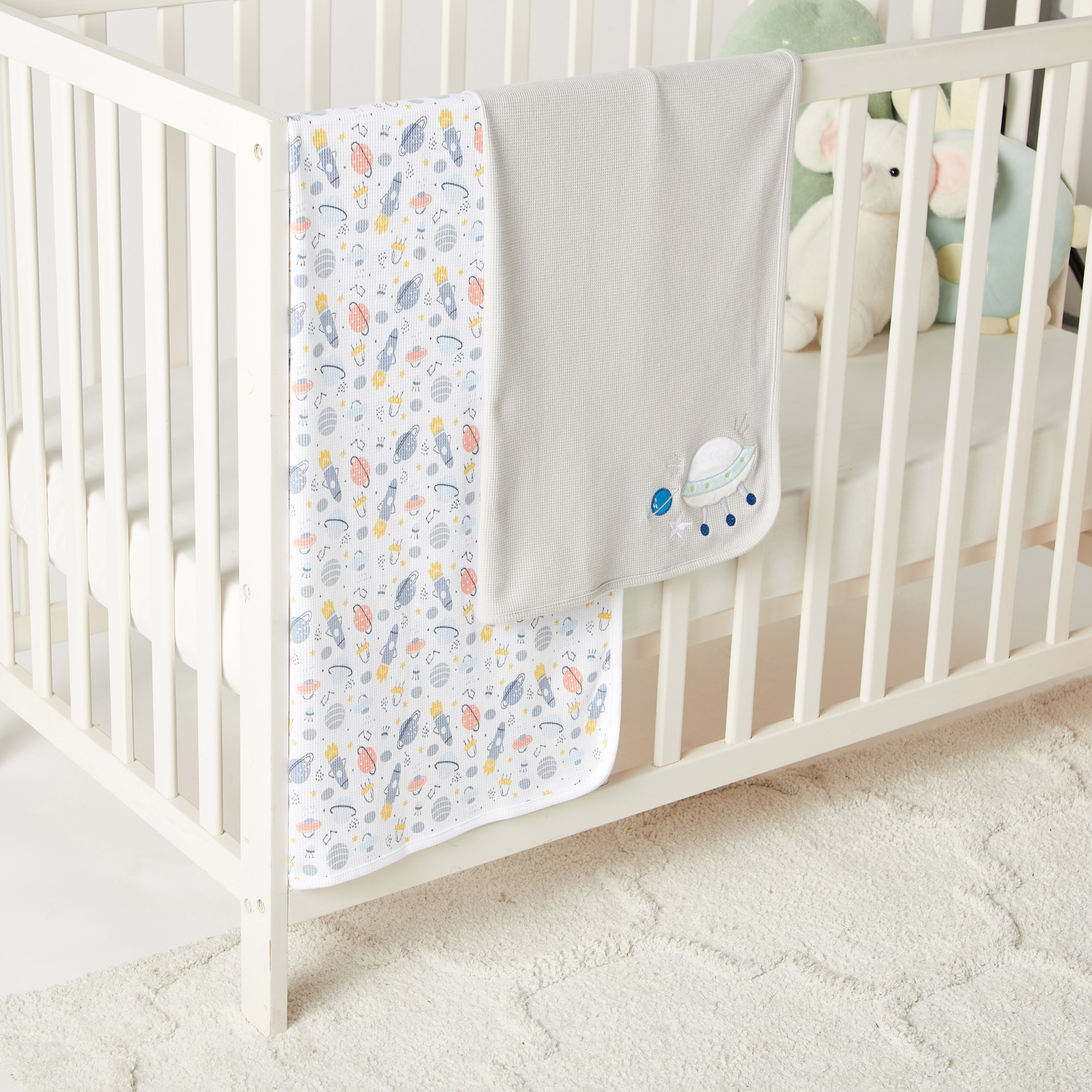 Juniors 2-Piece Waffle Receiving Blanket Set - 76x102 cm-baby-nursery-blanketsandswaddles-receivingblankets-image-2