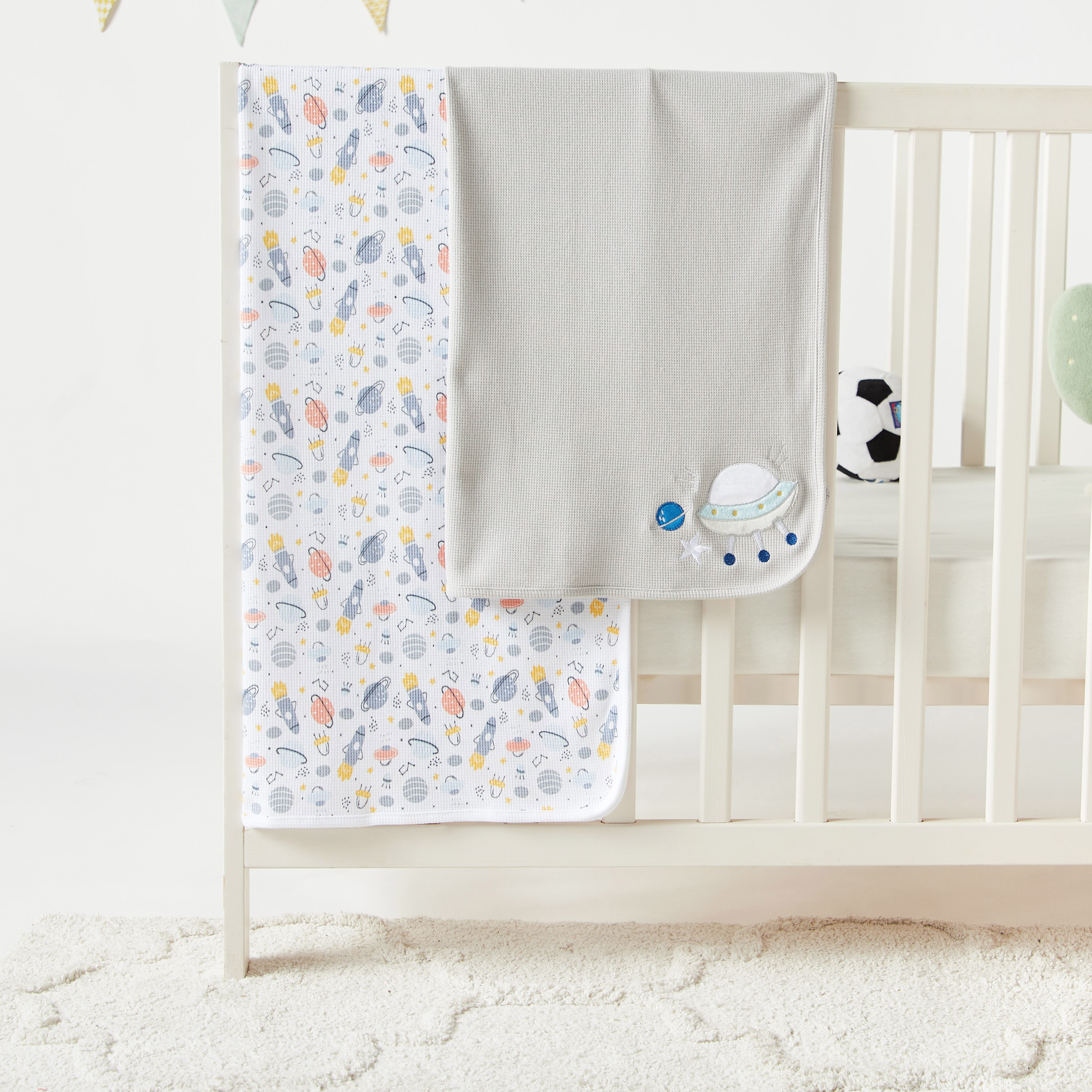 Juniors 2-Piece Waffle Receiving Blanket Set - 76x102 cm-baby-nursery-blanketsandswaddles-receivingblankets-image-3