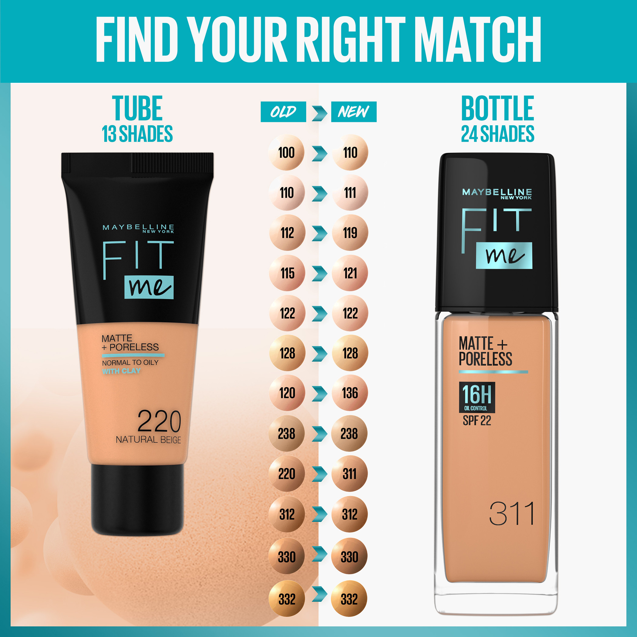 كريم أساس للتحكم في زيت المسام مطفي مع عامل حماية  22 فيت مي من ميبيلين نيويورك-beautyandpersonalcare-makeup-face-foundations-image-7