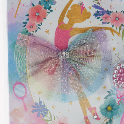 Hot Focus Ballerina Print Lock and Key Ruled Diary-Educational-image-1