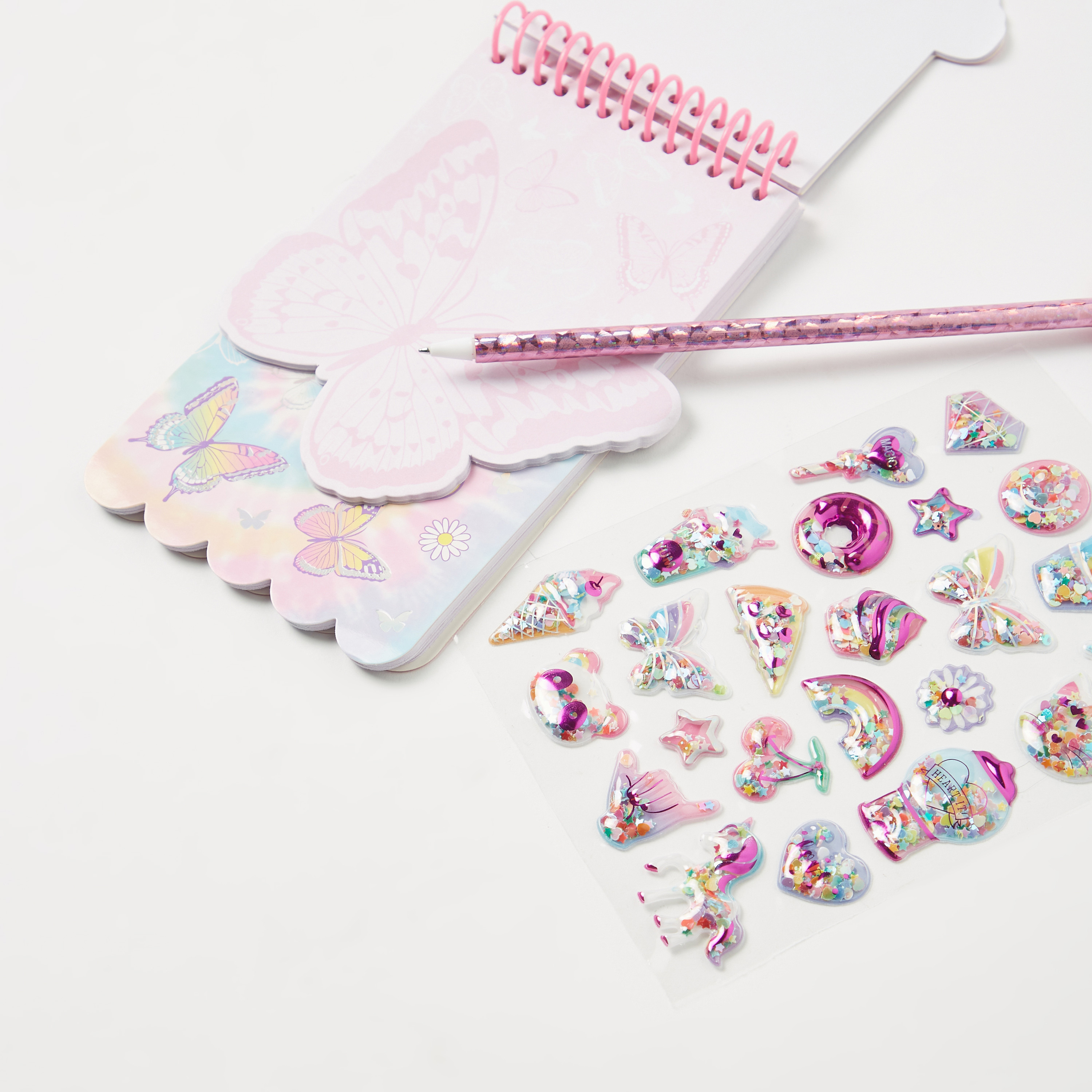 Hot Focus Tie-Dye Print Sticker Portfolio with Butterfly Accent-school-artsandcrafts-image-3