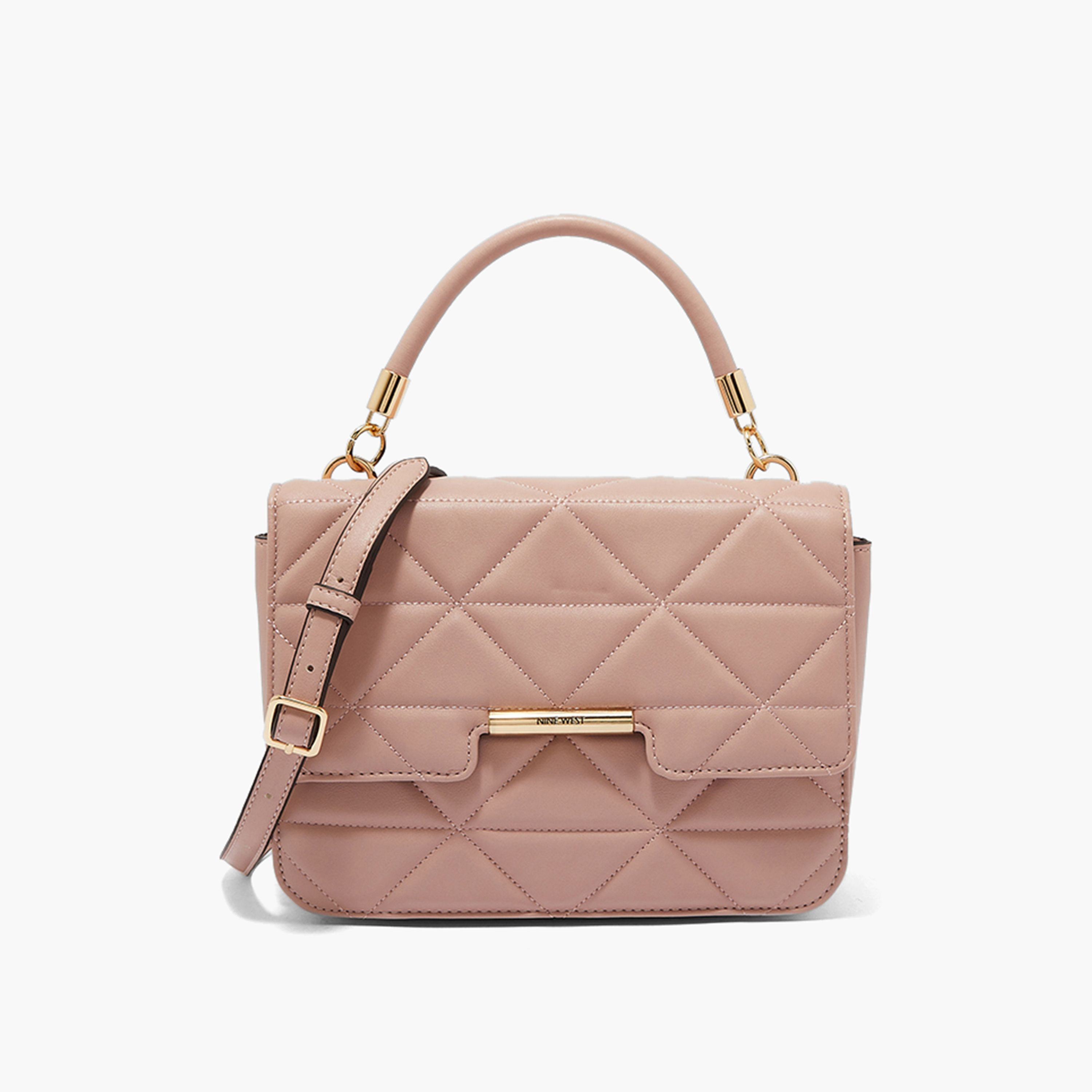 Shop Nine West Quilted Crossbody Bag with Detachable Strap and
