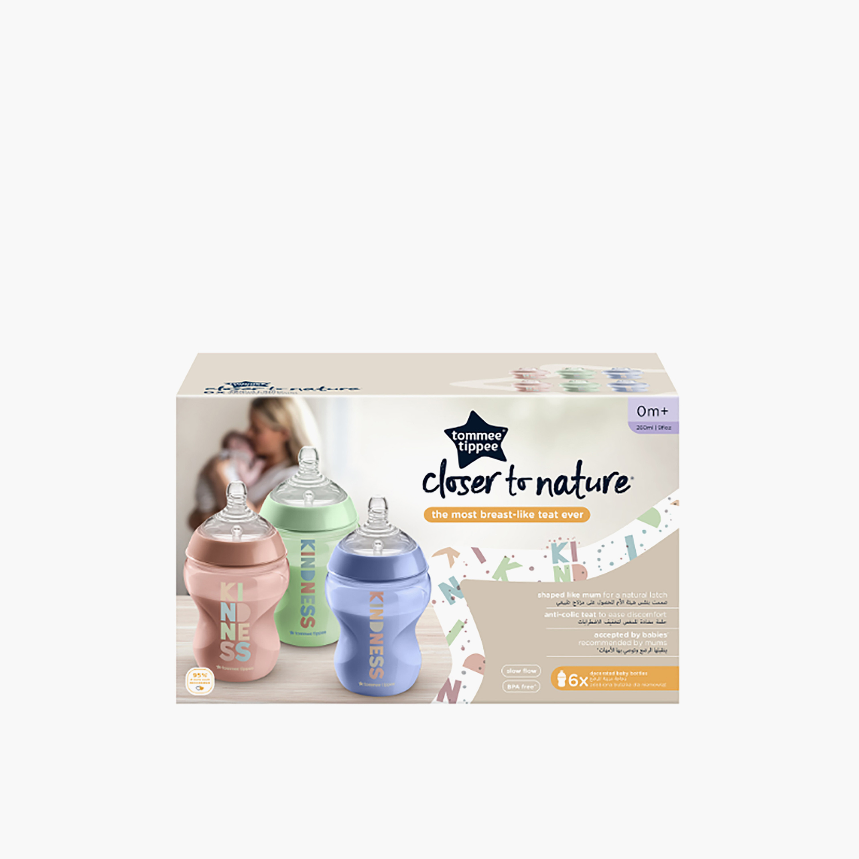 Tommee Tippee Assorted 6-Piece Feeding Bottle Set-baby-feeding-feedingbottles-bottlesandteats-image-1