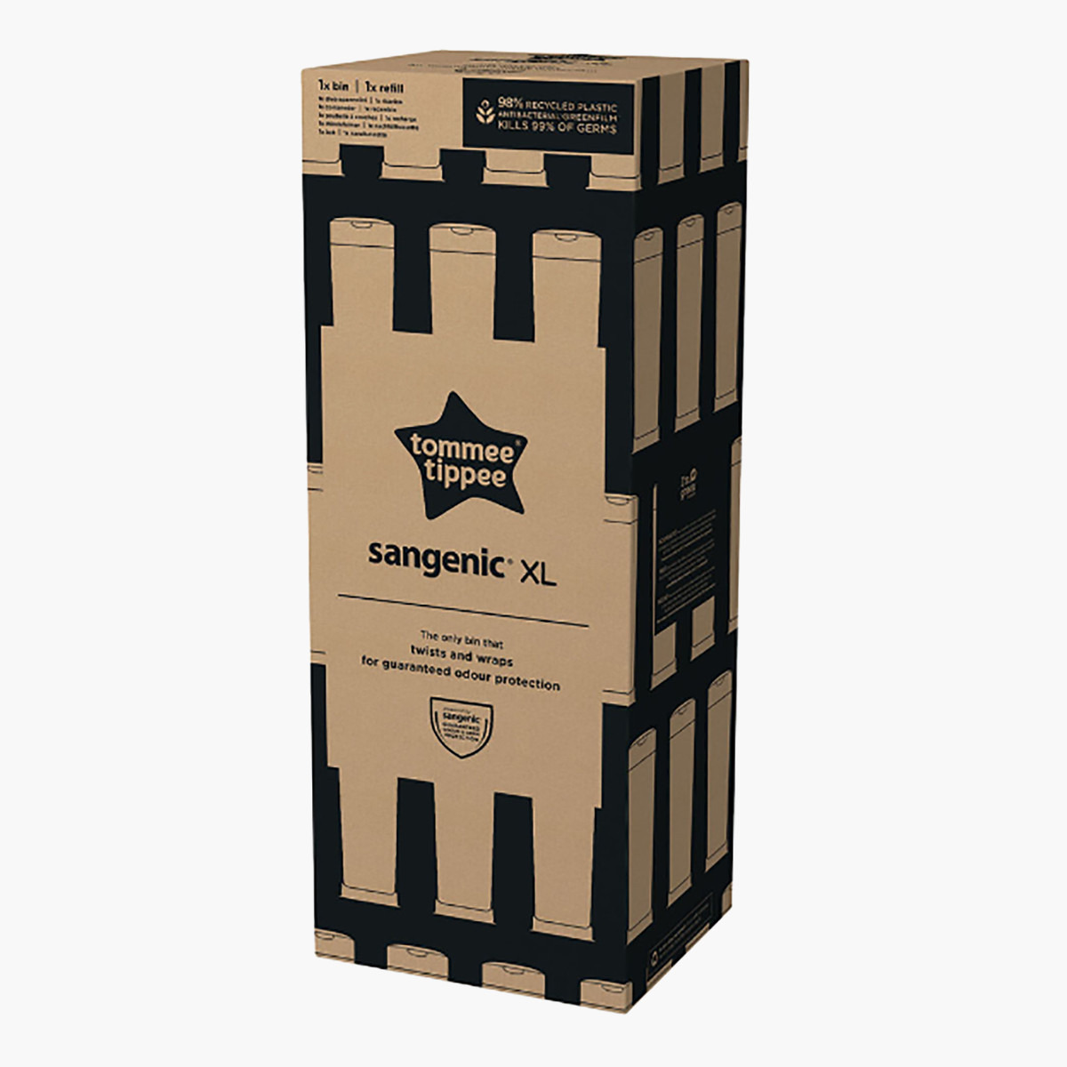 Tommee Tippee Twist & Click Sangenic XL Diaper Bin-baby-diapering-binsandrefills-image-2