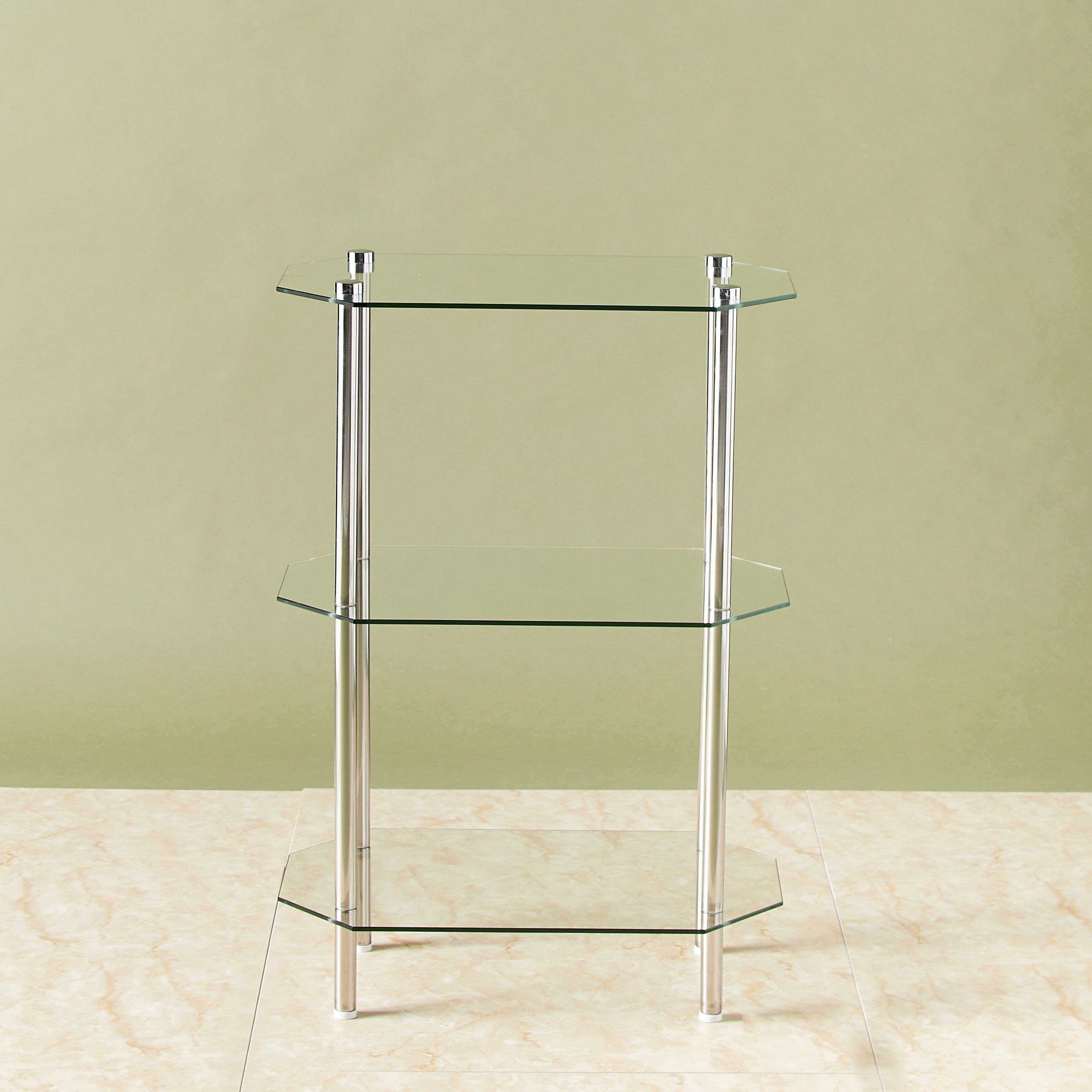 رف حمام 3 طوابق من الزجاج-household-bathandlaundry-bathaccessories-bathaccessorysets-image-2