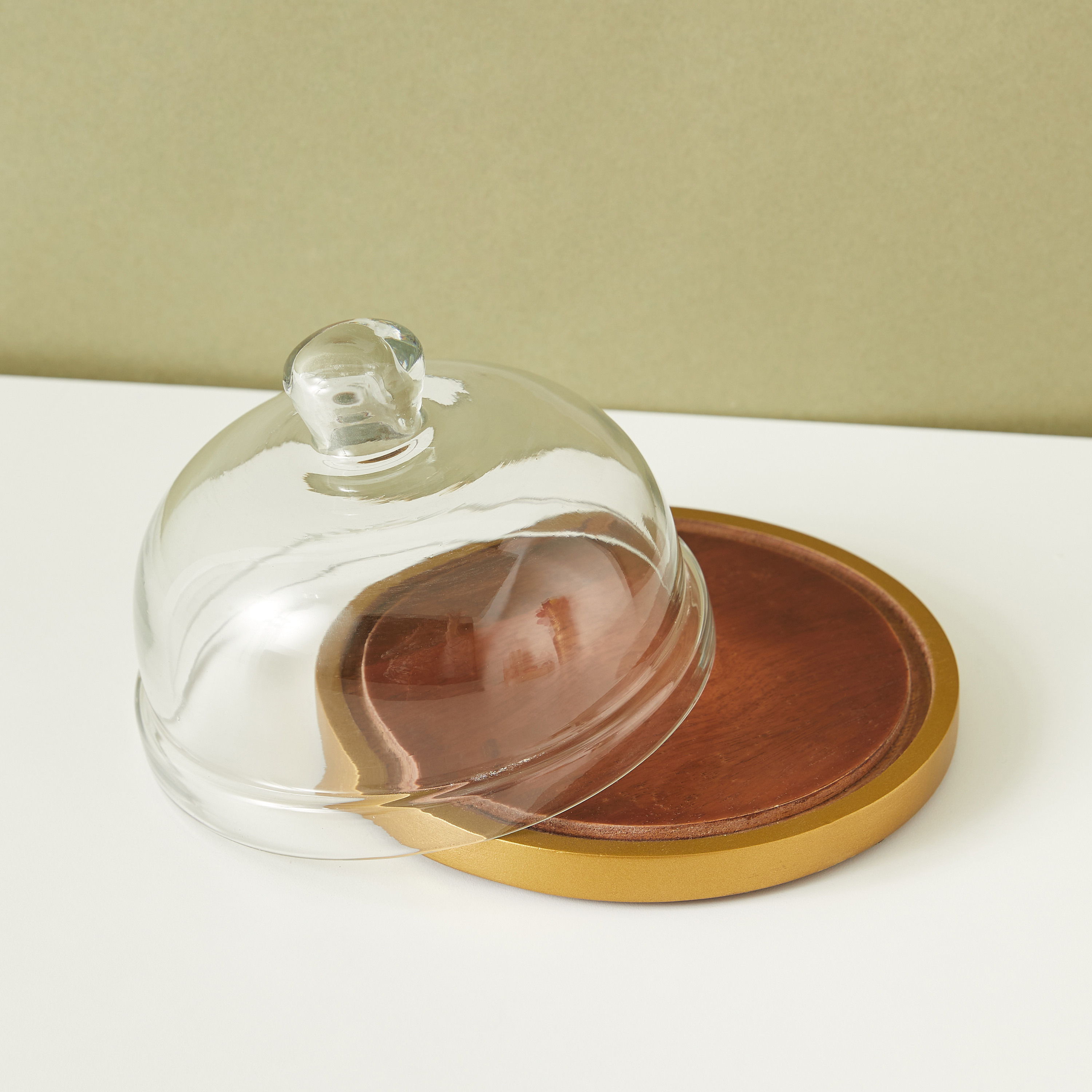Wooden Cake Dome with Lid - 18 cms-household-dining-serveware-cakestands-image-4