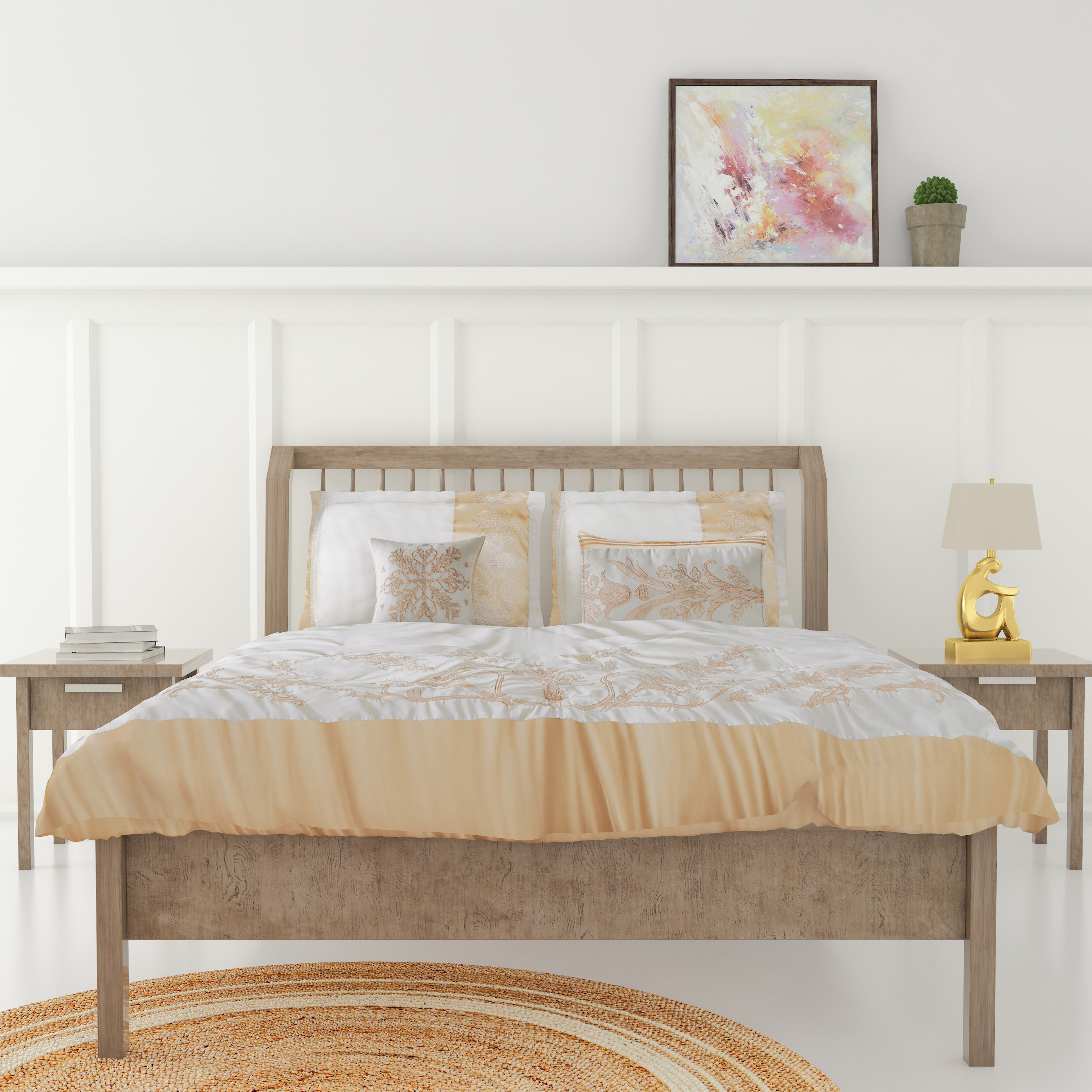 Tree of Life 5-Piece King Embroidered Comforter Set - 240x260 cm-household-bedding-comfortersandbedspreads-comforters-image-1