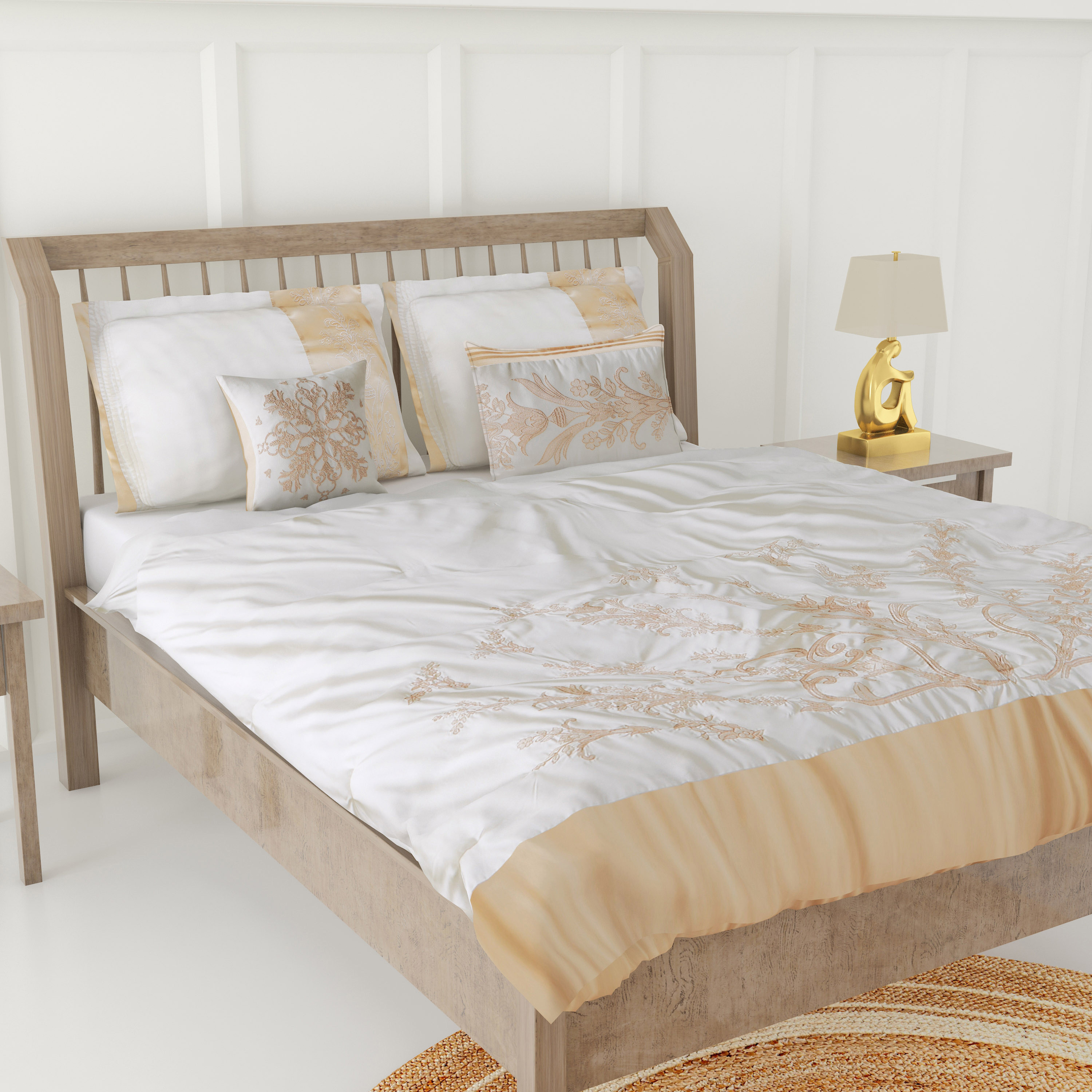 Tree of Life 5-Piece King Embroidered Comforter Set - 240x260 cm-household-bedding-comfortersandbedspreads-comforters-image-3