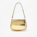 Haadana Metallic Shoulder Bag with Button Closure-Women%27s Handbags-thumbnailMobile-0