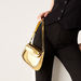 Haadana Metallic Shoulder Bag with Button Closure-Women%27s Handbags-thumbnailMobile-1