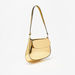 Haadana Metallic Shoulder Bag with Button Closure-Women%27s Handbags-thumbnail-2