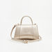 Haadana Textured Satchel Bag with Handle and Detachable Strap-Women%27s Handbags-thumbnailMobile-1