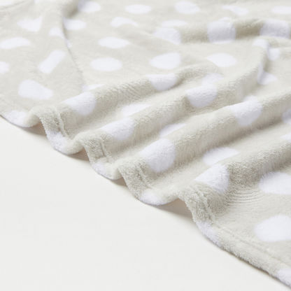 Juniors Polka Print Fleece Blanket with Soft Toy-Baby Bedding-image-3