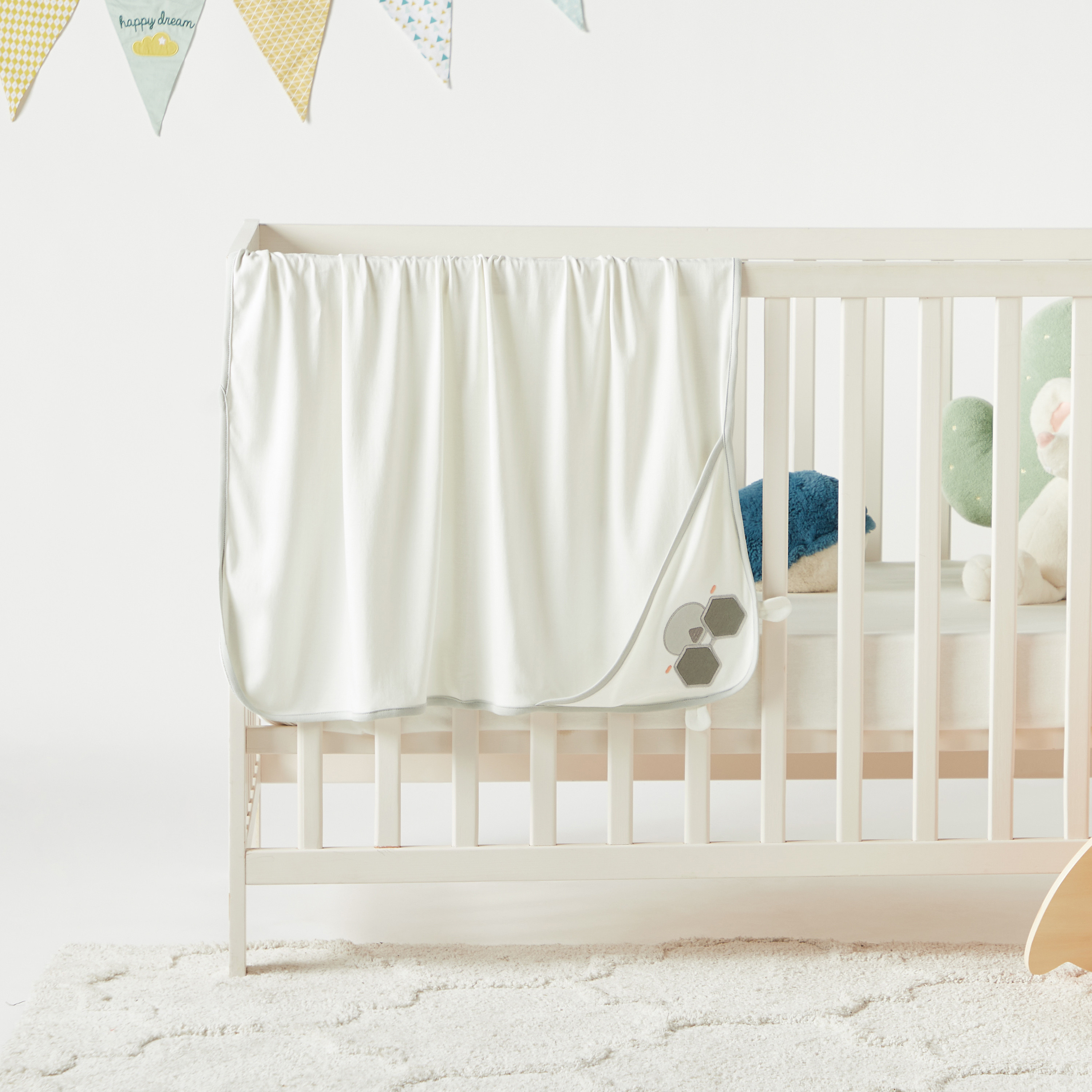Juniors 3D Monkey Receiving Blanket with Hood - 80x80 cms-baby-nursery-blanketsandswaddles-receivingblankets-image-1