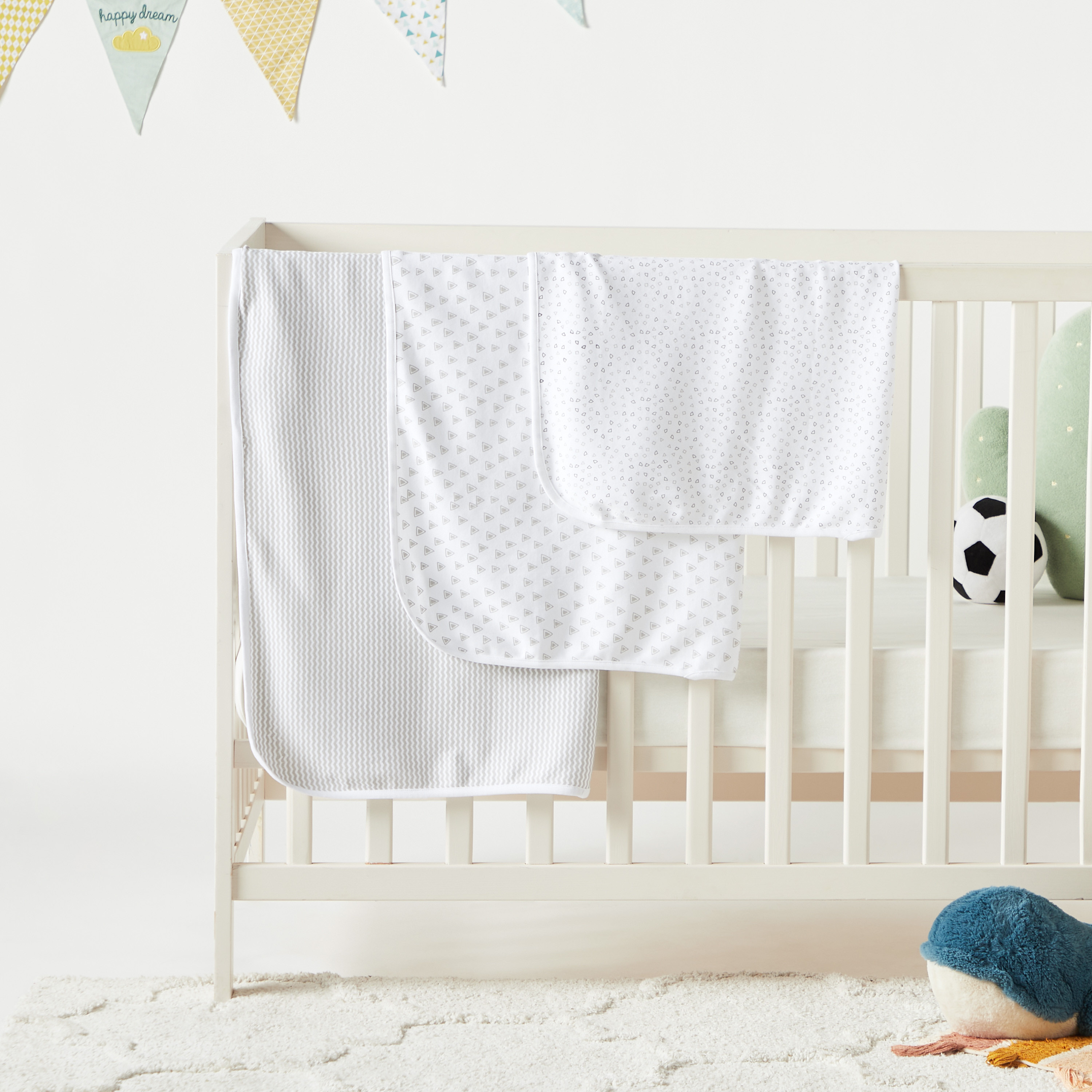 Juniors Printed 3-Piece Receiving Blanket Set - 80x80 cms-baby-nursery-blanketsandswaddles-receivingblankets-image-1