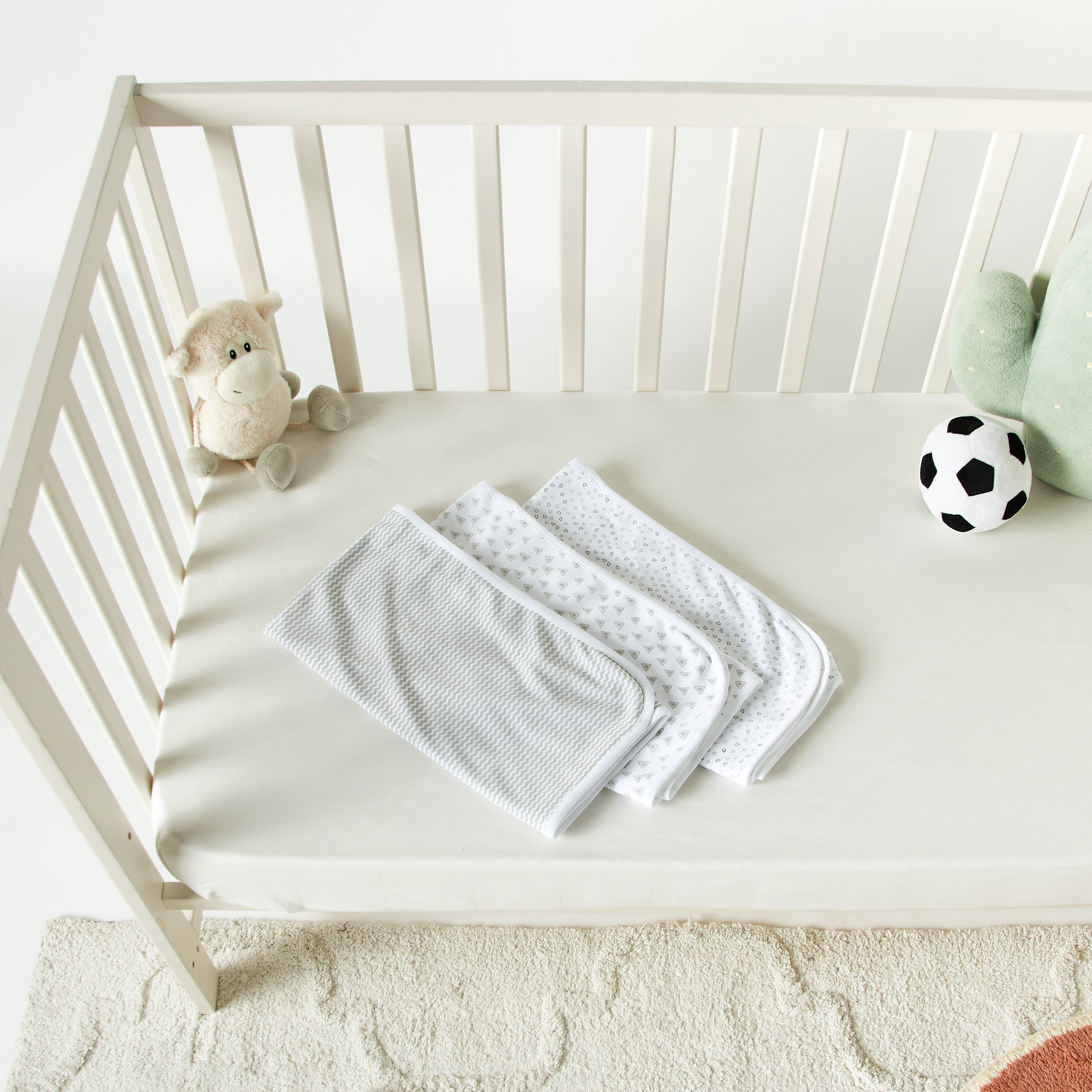 Juniors Printed 3-Piece Receiving Blanket Set - 80x80 cms-baby-nursery-blanketsandswaddles-receivingblankets-image-4