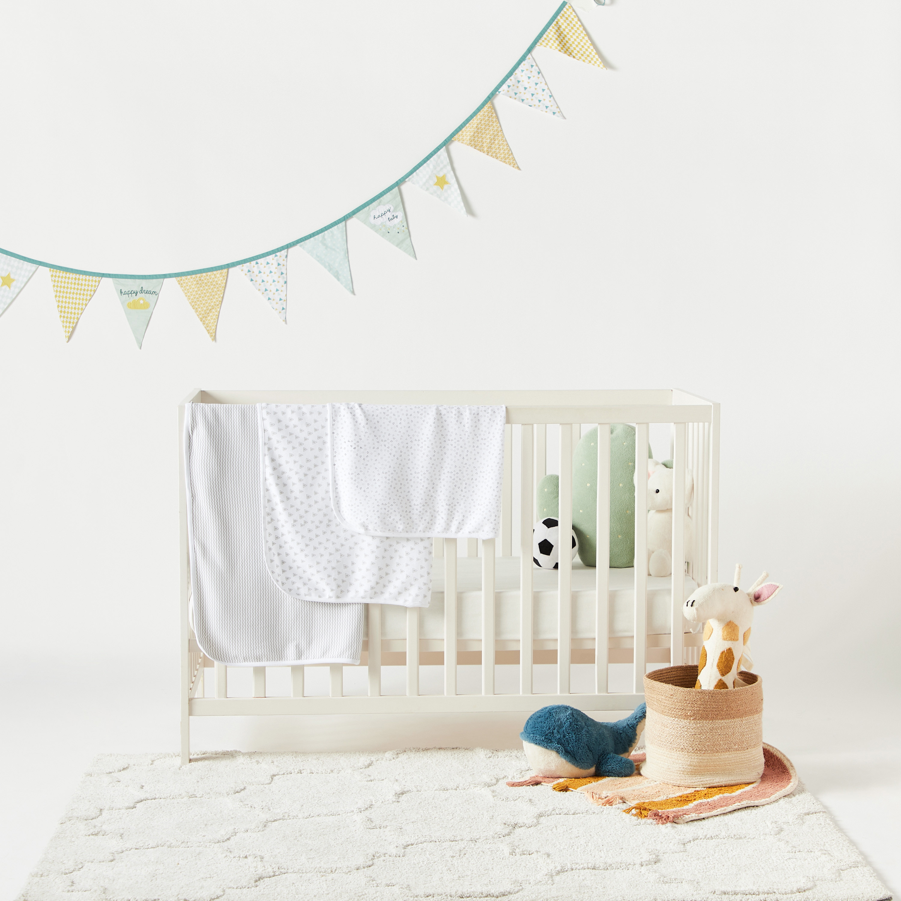 Juniors Printed 3-Piece Receiving Blanket Set - 80x80 cms-baby-nursery-blanketsandswaddles-receivingblankets-image-5
