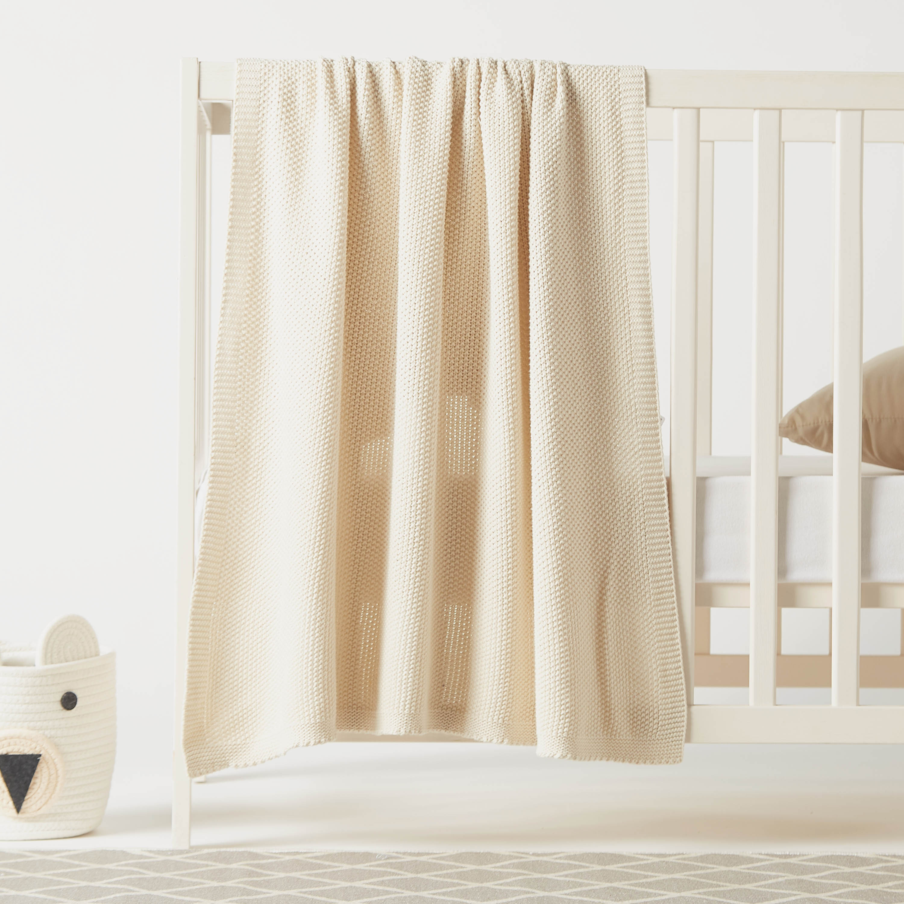 Juniors Solid Knitted Blanket - 100x80 cms-baby-nursery-blanketsandswaddles-blanketsandquilts-image-1