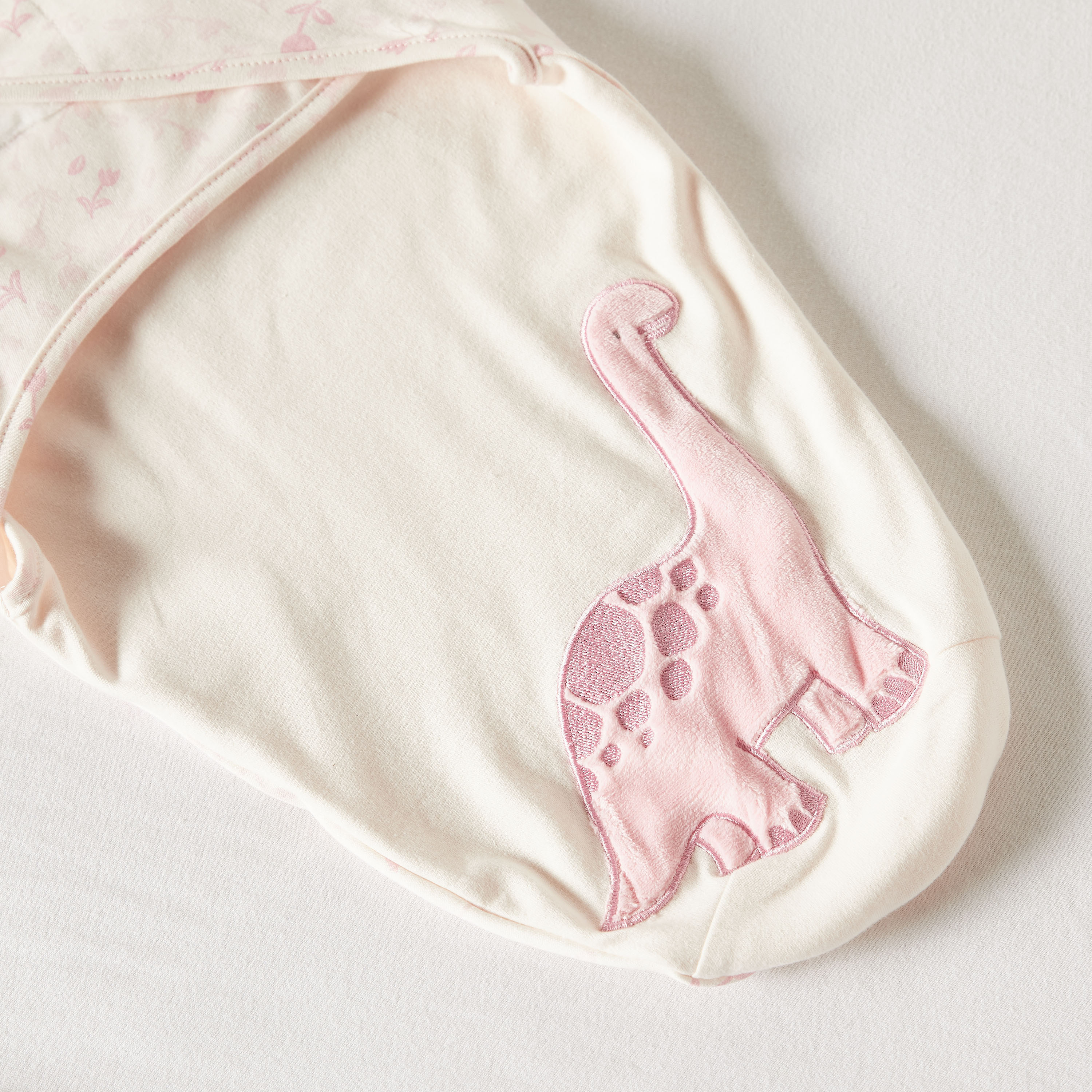 Juniors Dinosaur Applique Swaddle Wrap with Hook and Loop Closure-baby-nursery-blanketsandswaddles-swaddlesandsleepingbags-image-3