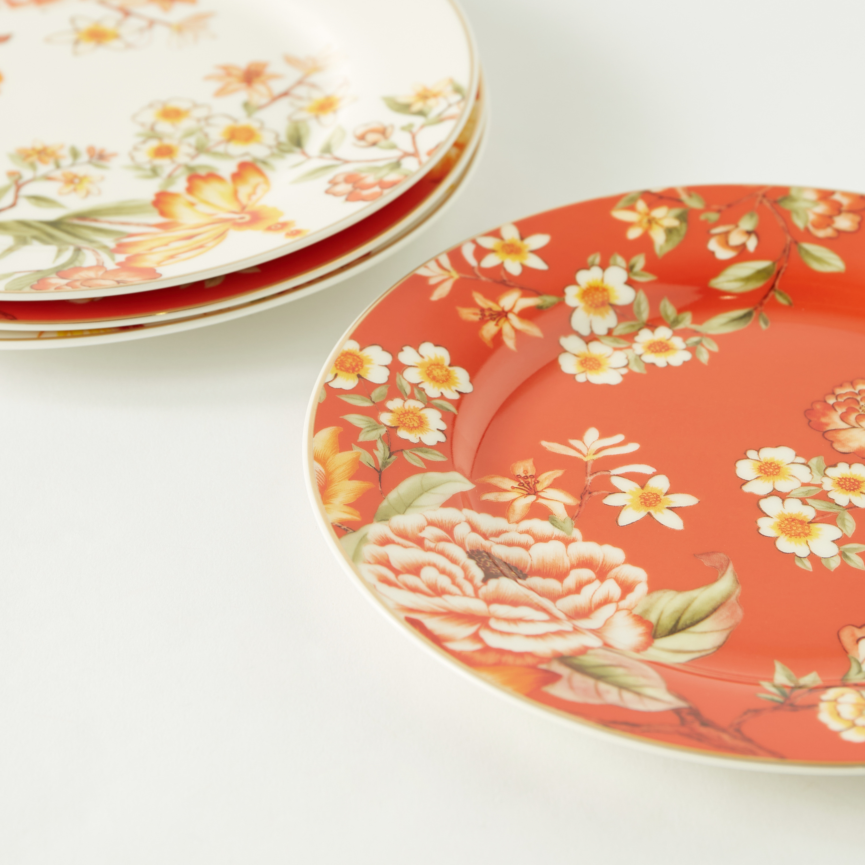 Orange shop plate set