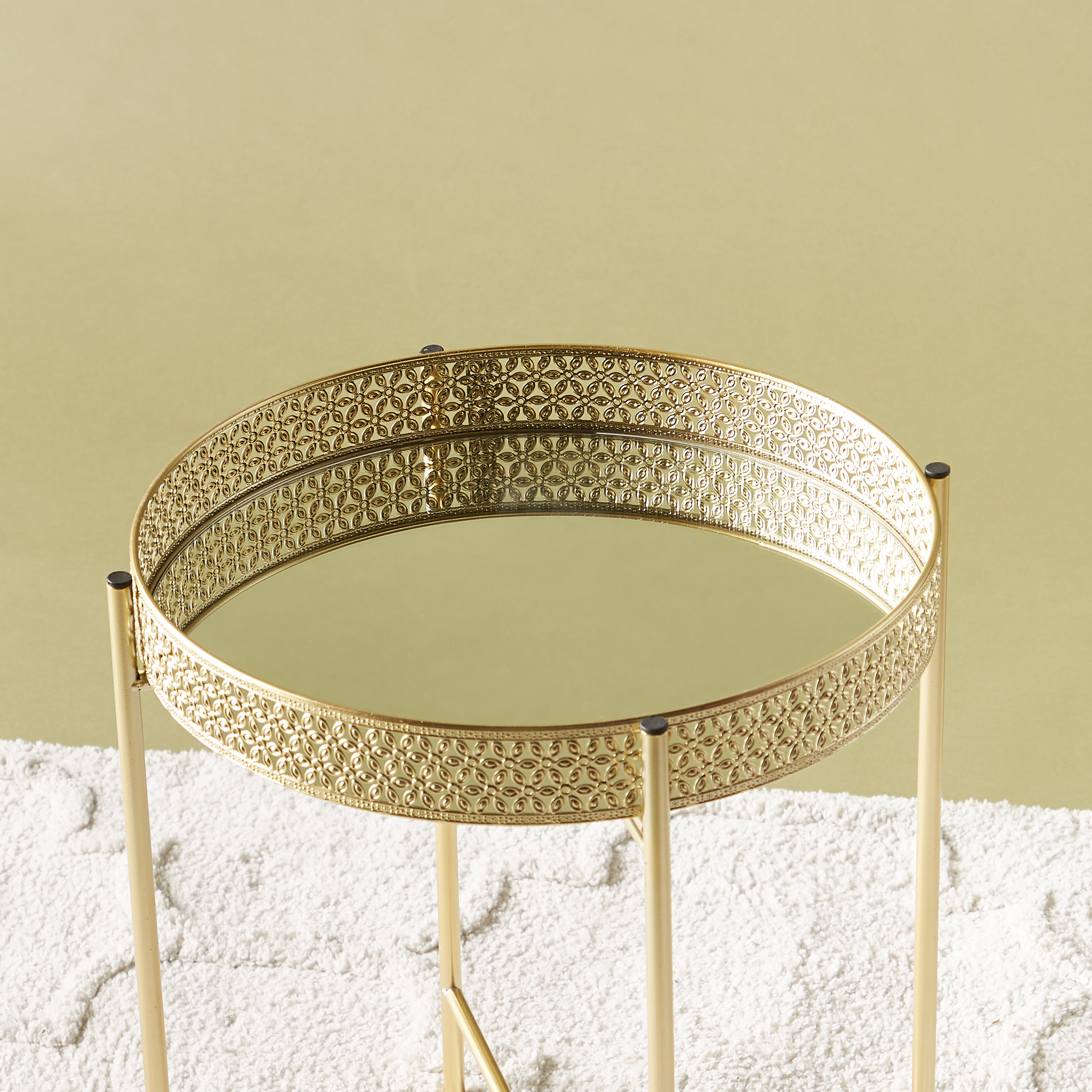 Cutwork Detail Mirror Top Side Table-furniture-livingroom-sideandendtables-image-3