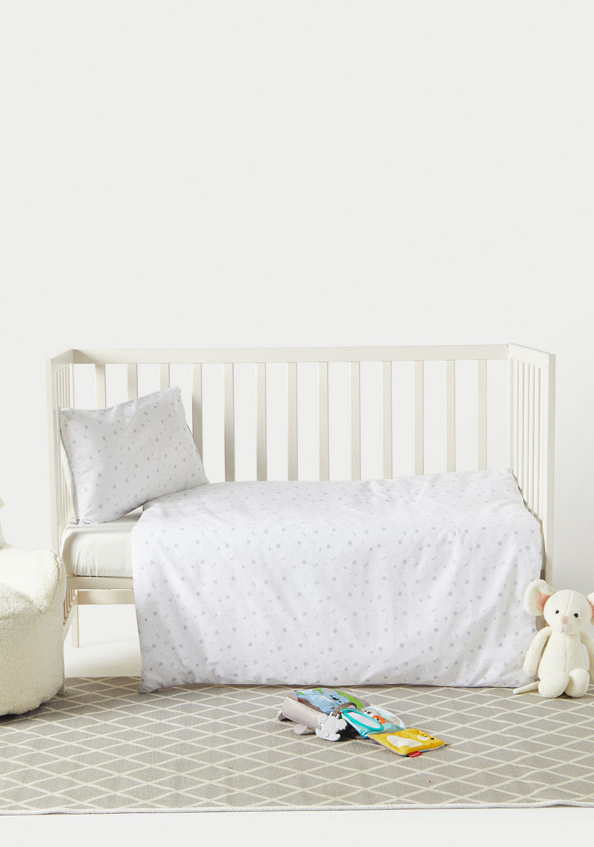 Juniors Star Print Duvet Cover and Pillowcase Set-Baby Bedding-image-0