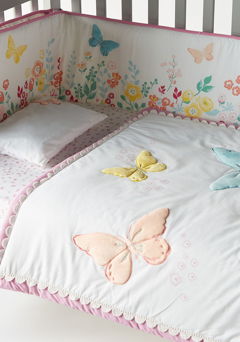 Juniors 5-Piece Butterfly Applique Comforter Set-Baby Bedding-image-2