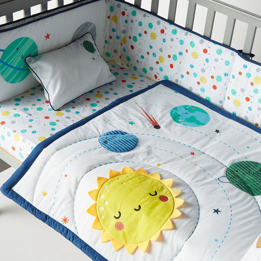 Juniors 5-Piece Solar System Applique Comforter Set - 90x130 cm-Baby Bedding-image-2