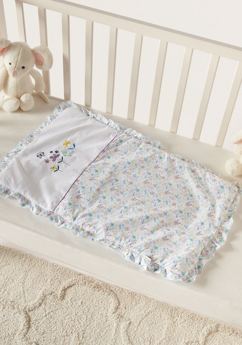 Juniors Floral Embroidered Quilt - 45x75 cm-Baby Bedding-image-0