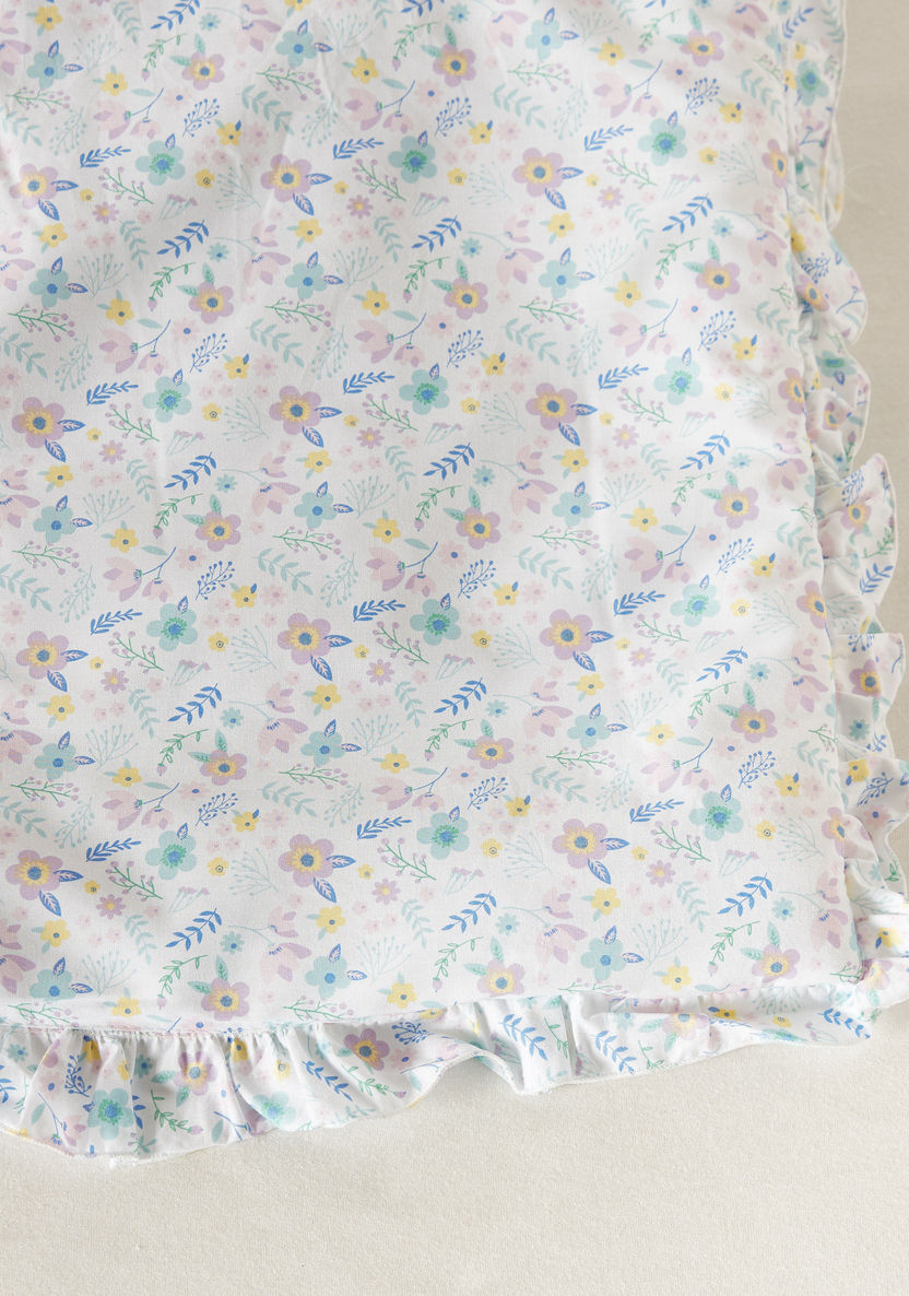 Juniors Floral Embroidered Quilt - 45x75 cm-Baby Bedding-image-3
